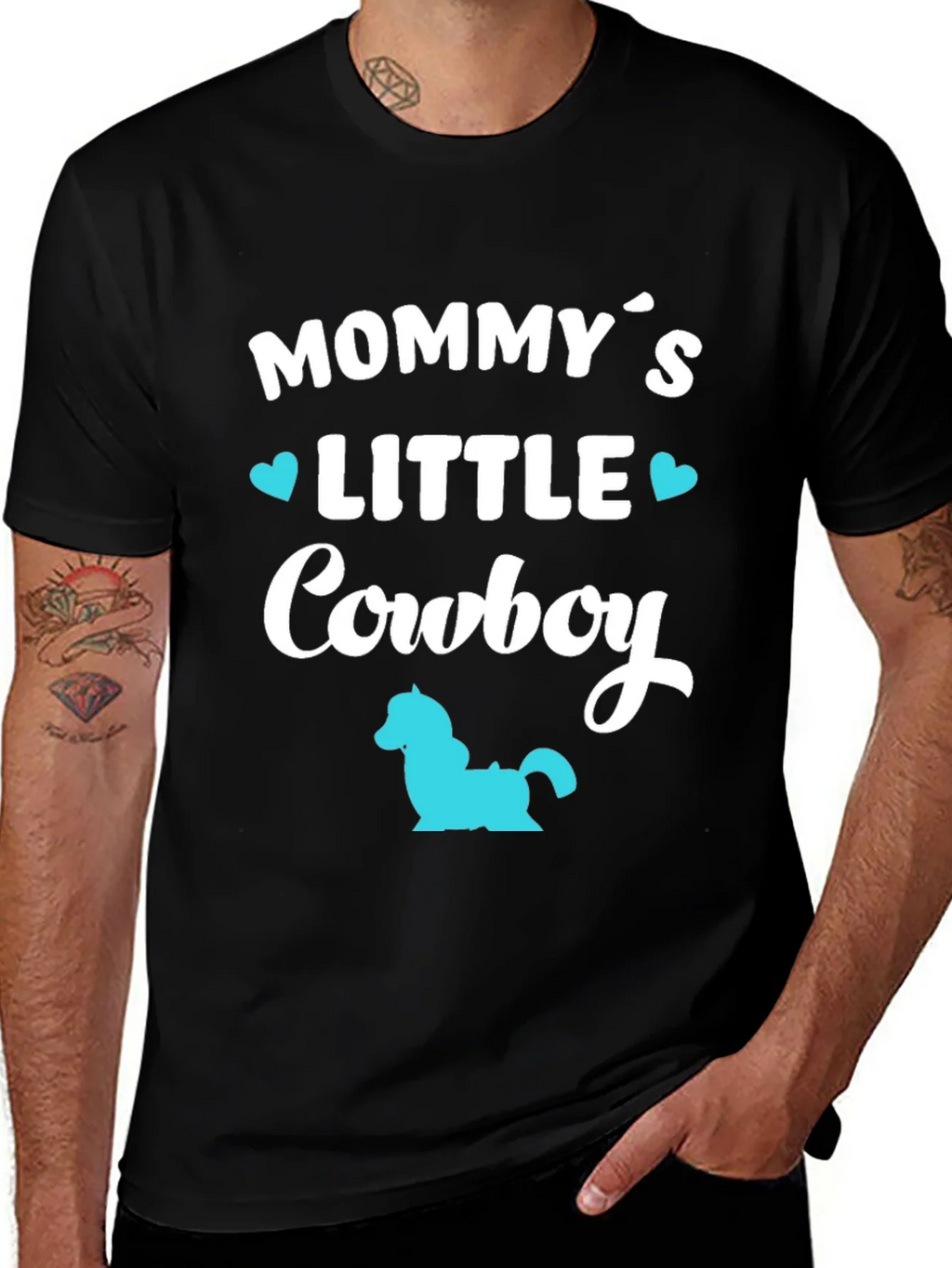 Mommys Little Cowboy - Black T-Shirt product image 1
