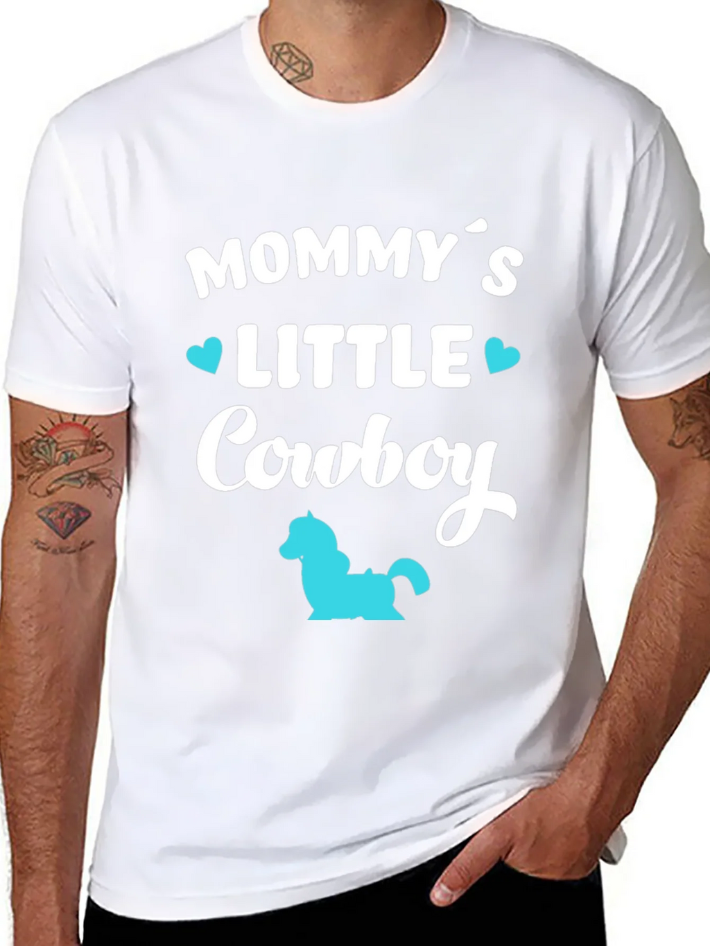 Mommys Little Cowboy - Black T-Shirt product image 7
