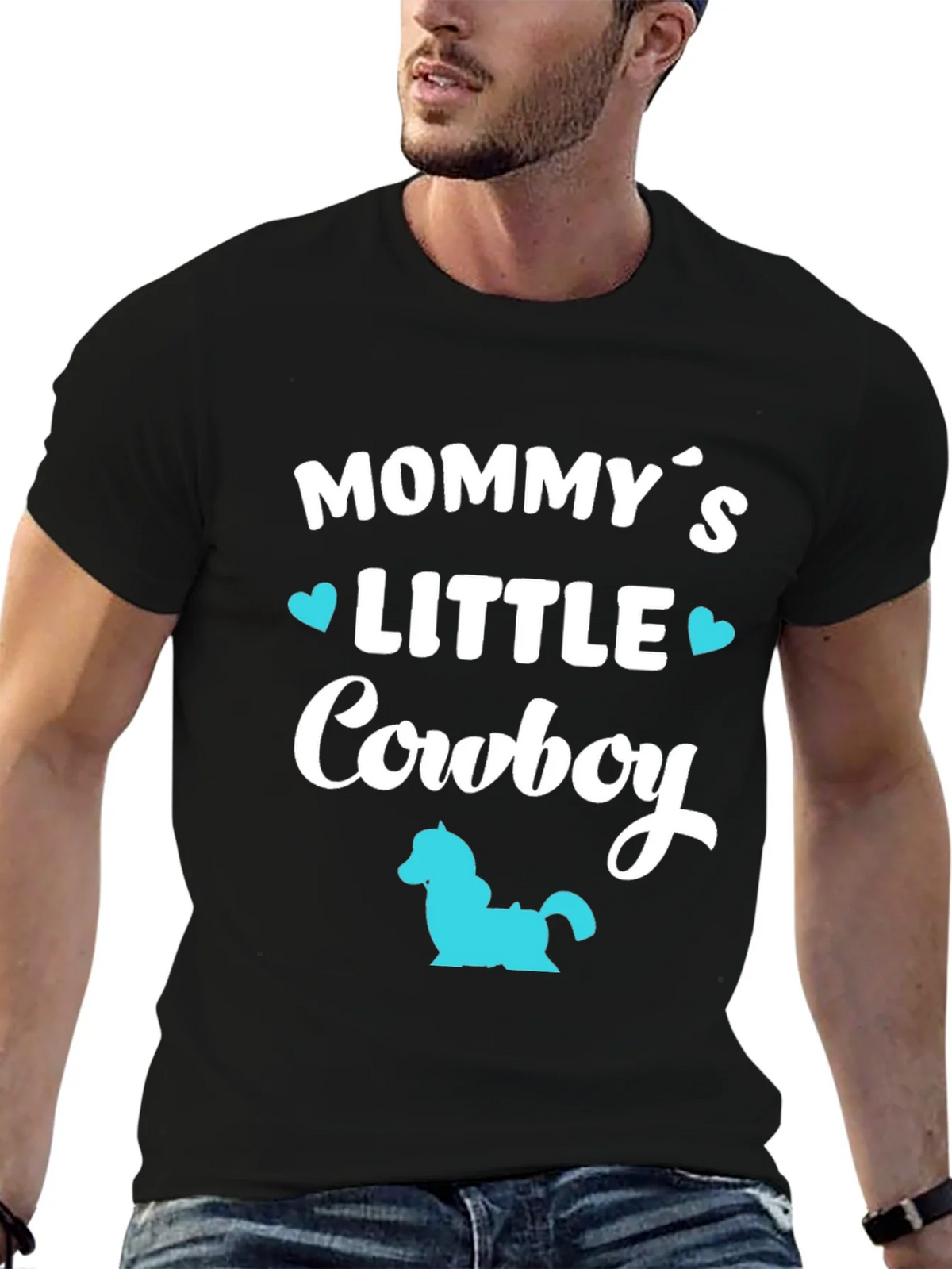 Mommys Little Cowboy - Black T-Shirt product image 6