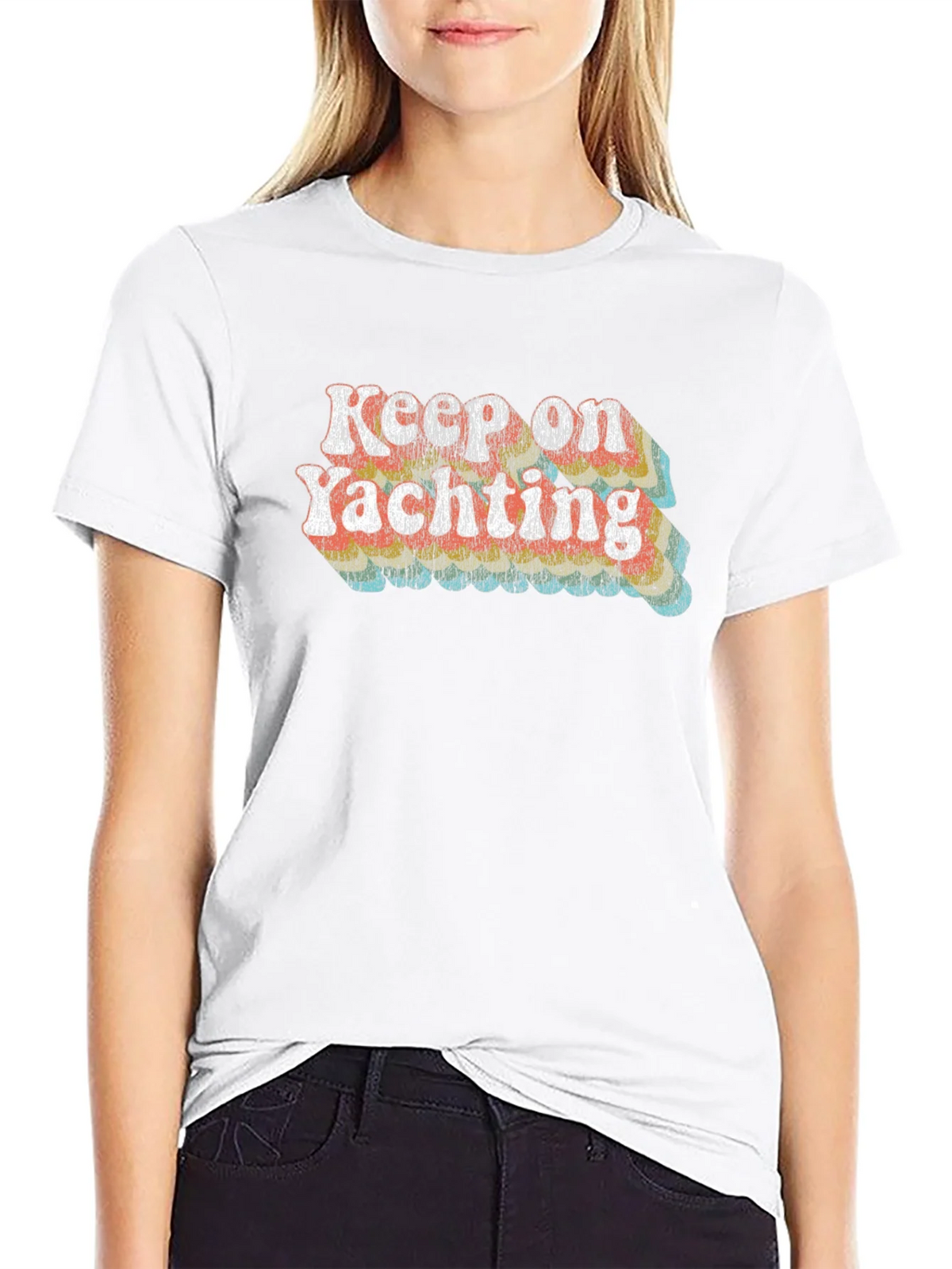 Keep on Yachting Retro Graphic Tee - Black product image 6