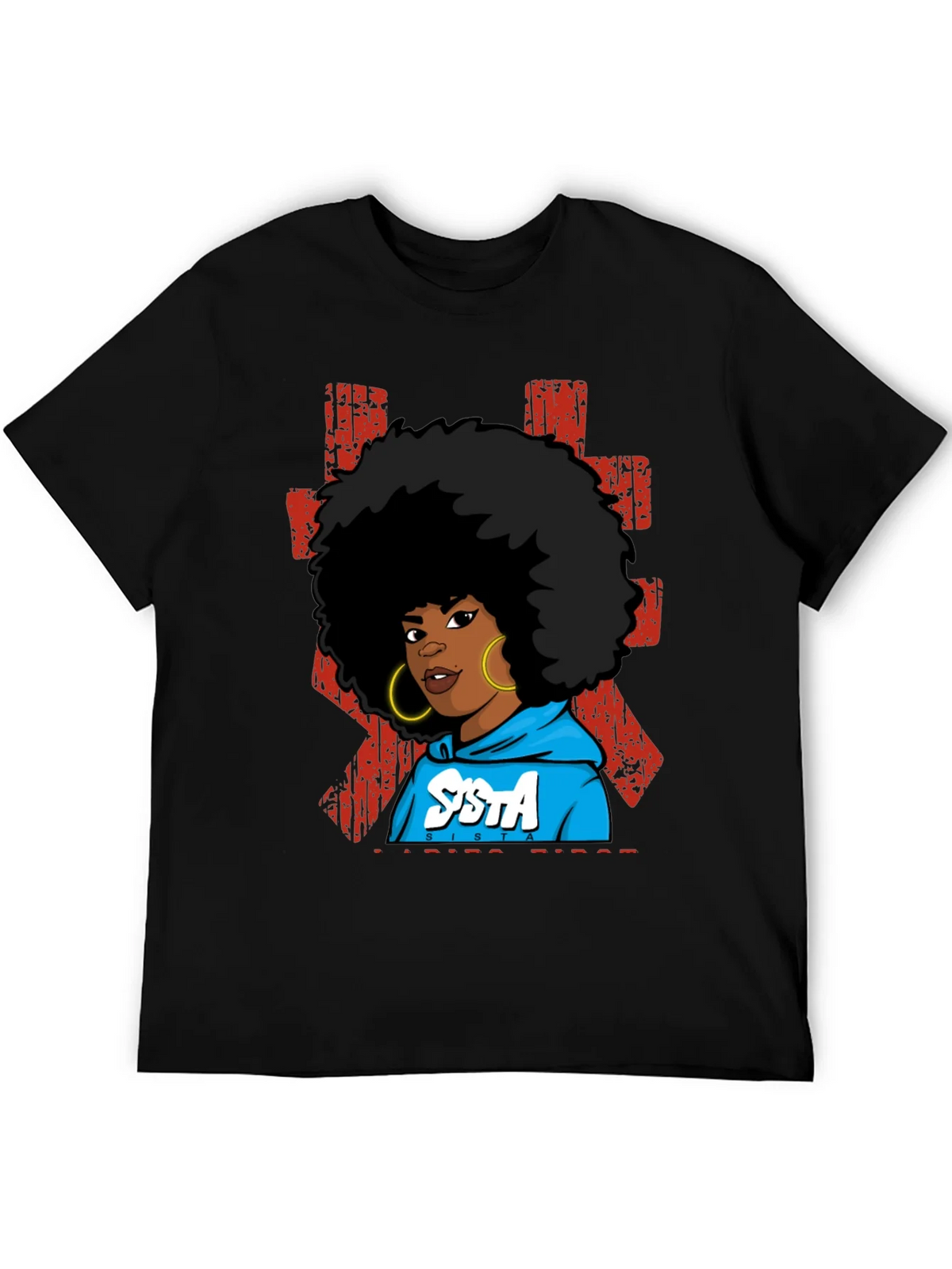 SISTA Graphic T-Shirt - Afro Pride Black Tee product image 5