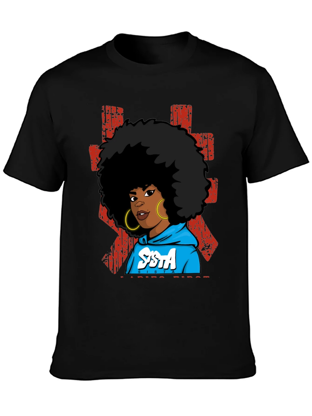 SISTA Graphic T-Shirt - Afro Pride Black Tee product image 3