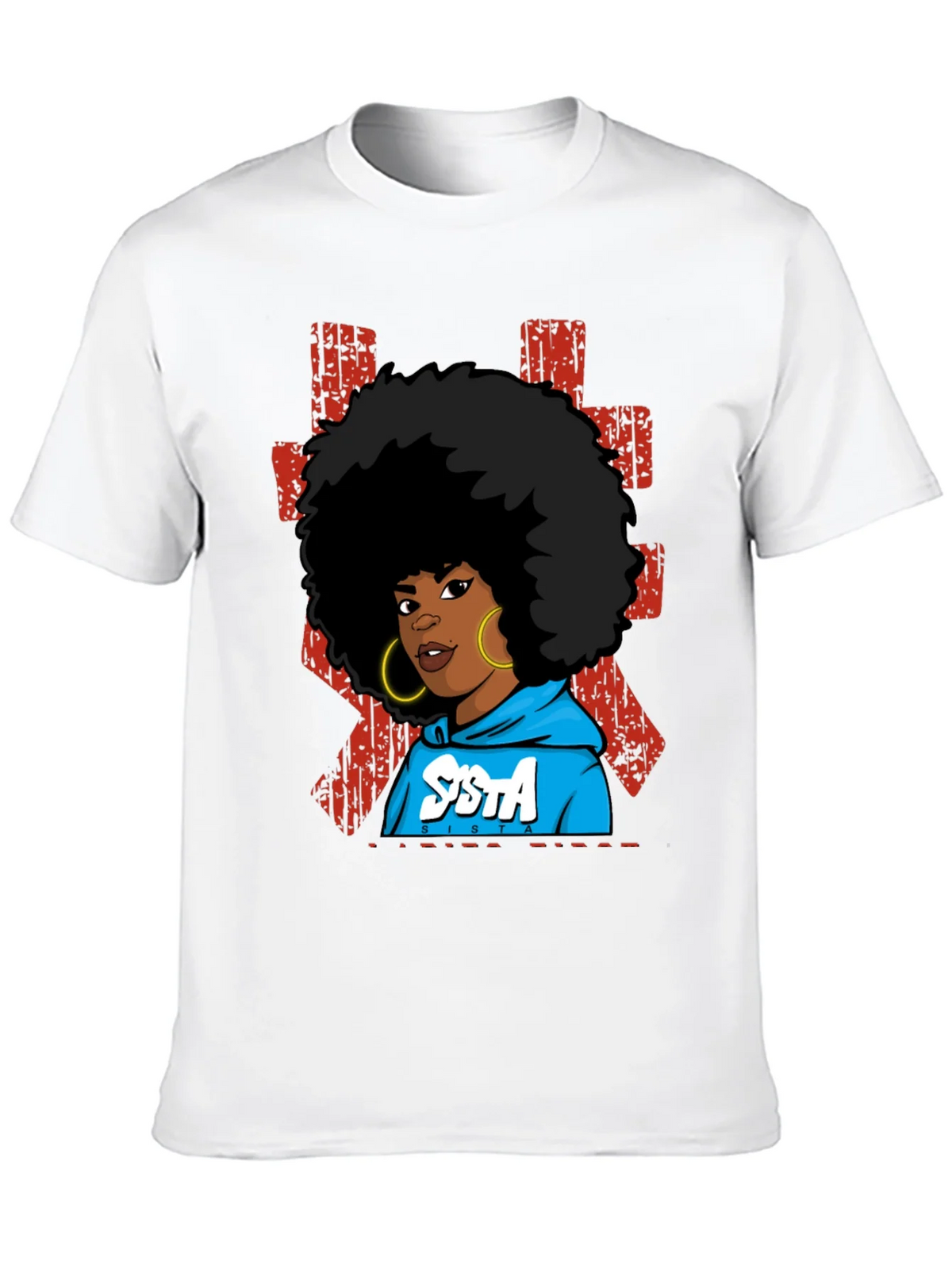 SISTA Graphic T-Shirt - Afro Pride Black Tee product image 9