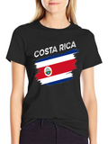 Costa Rica Flag Graphic Tee - Black T-Shirt product image 1