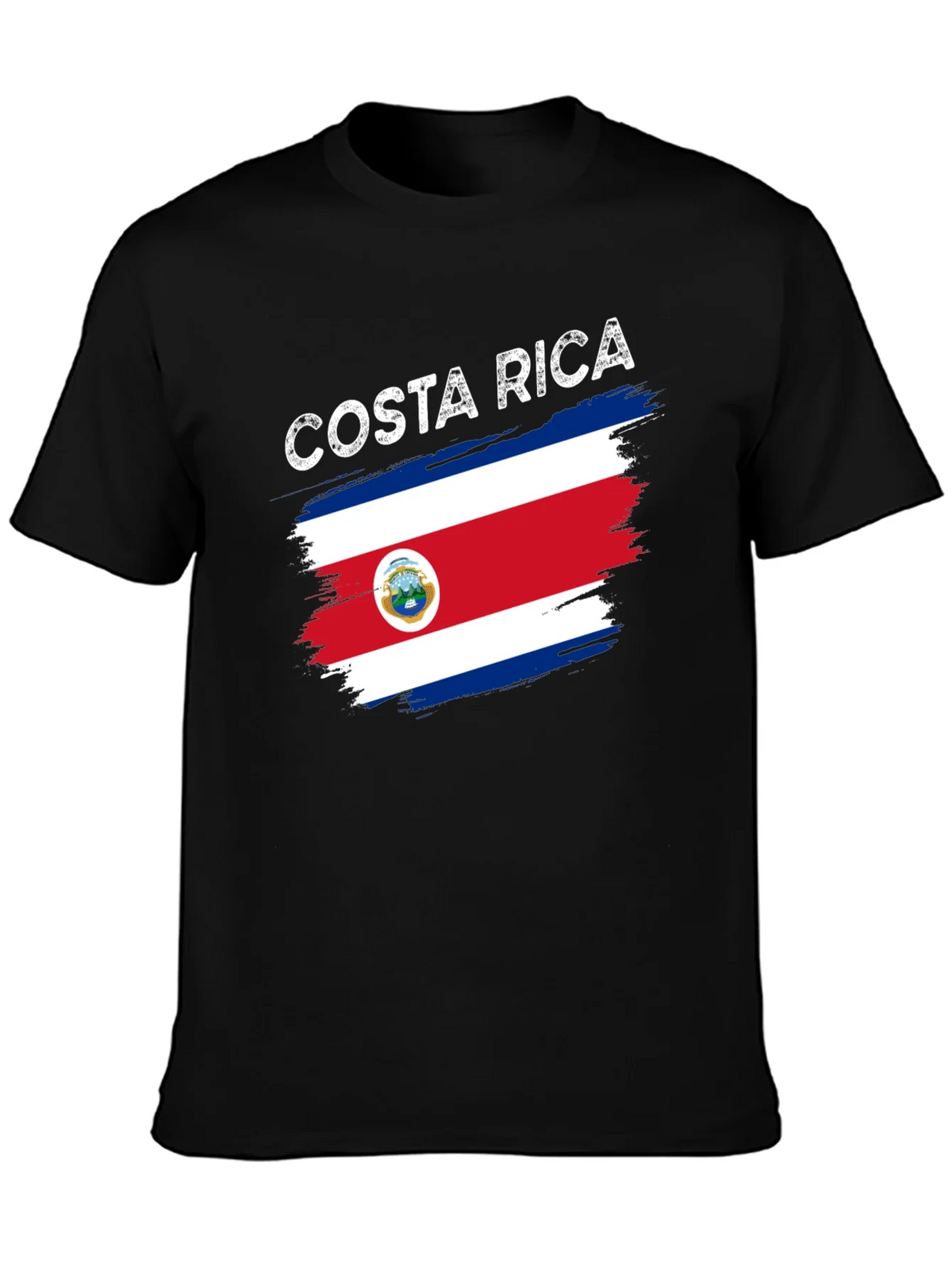 Costa Rica Flag Graphic Tee - Black T-Shirt product image 2