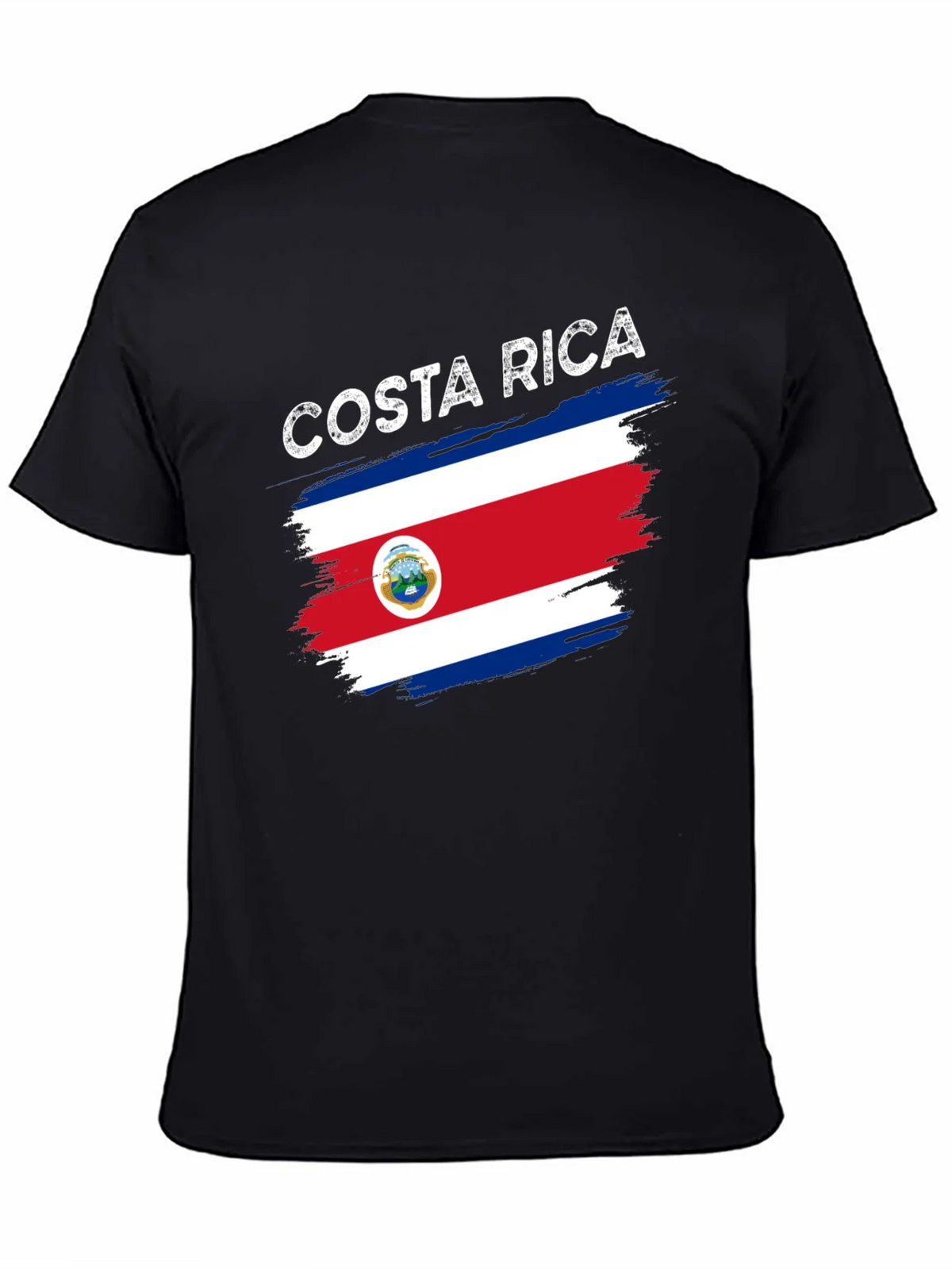 Costa Rica Flag Graphic Tee - Black T-Shirt product image 3