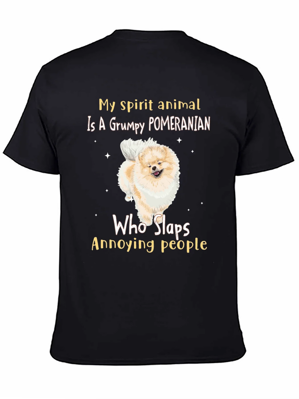 Grumpy Pomeranian Slaps People T-Shirt product image 4