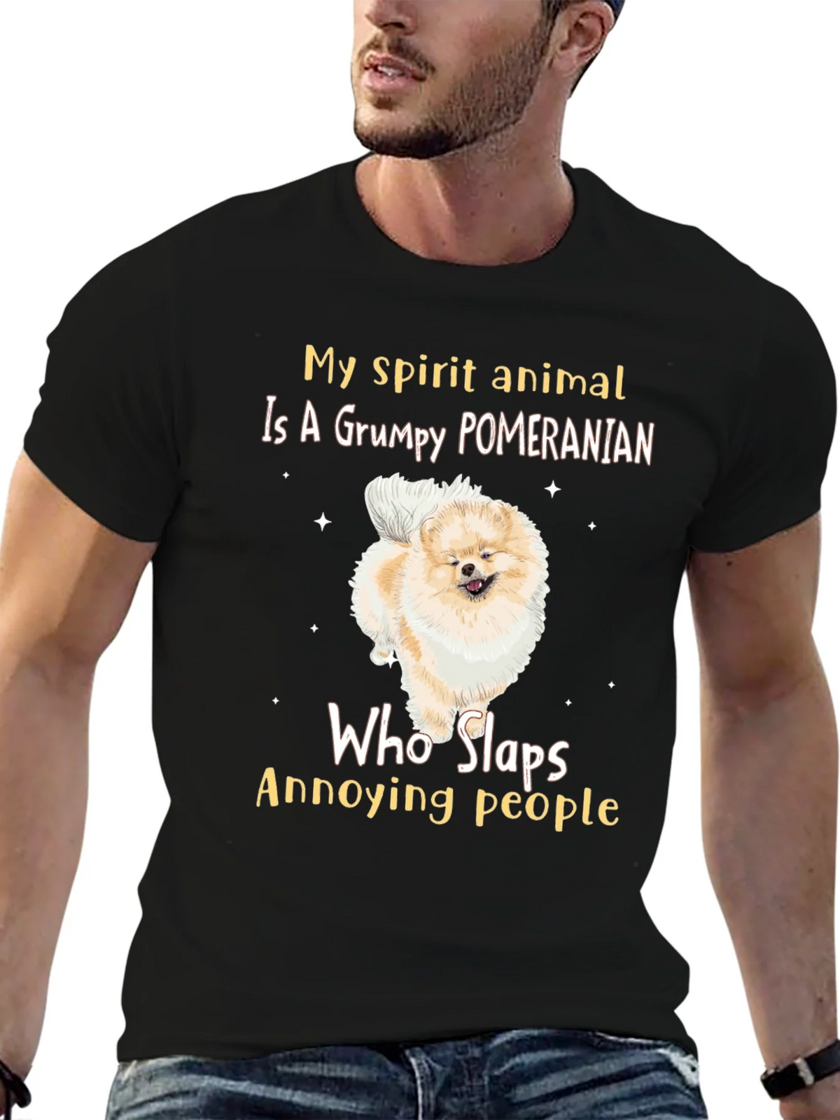 Grumpy Pomeranian Slaps People T-Shirt product image 6