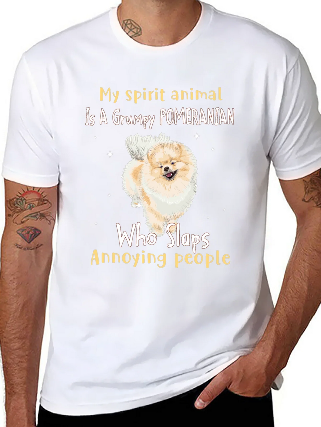 Grumpy Pomeranian Slaps People T-Shirt product image 7