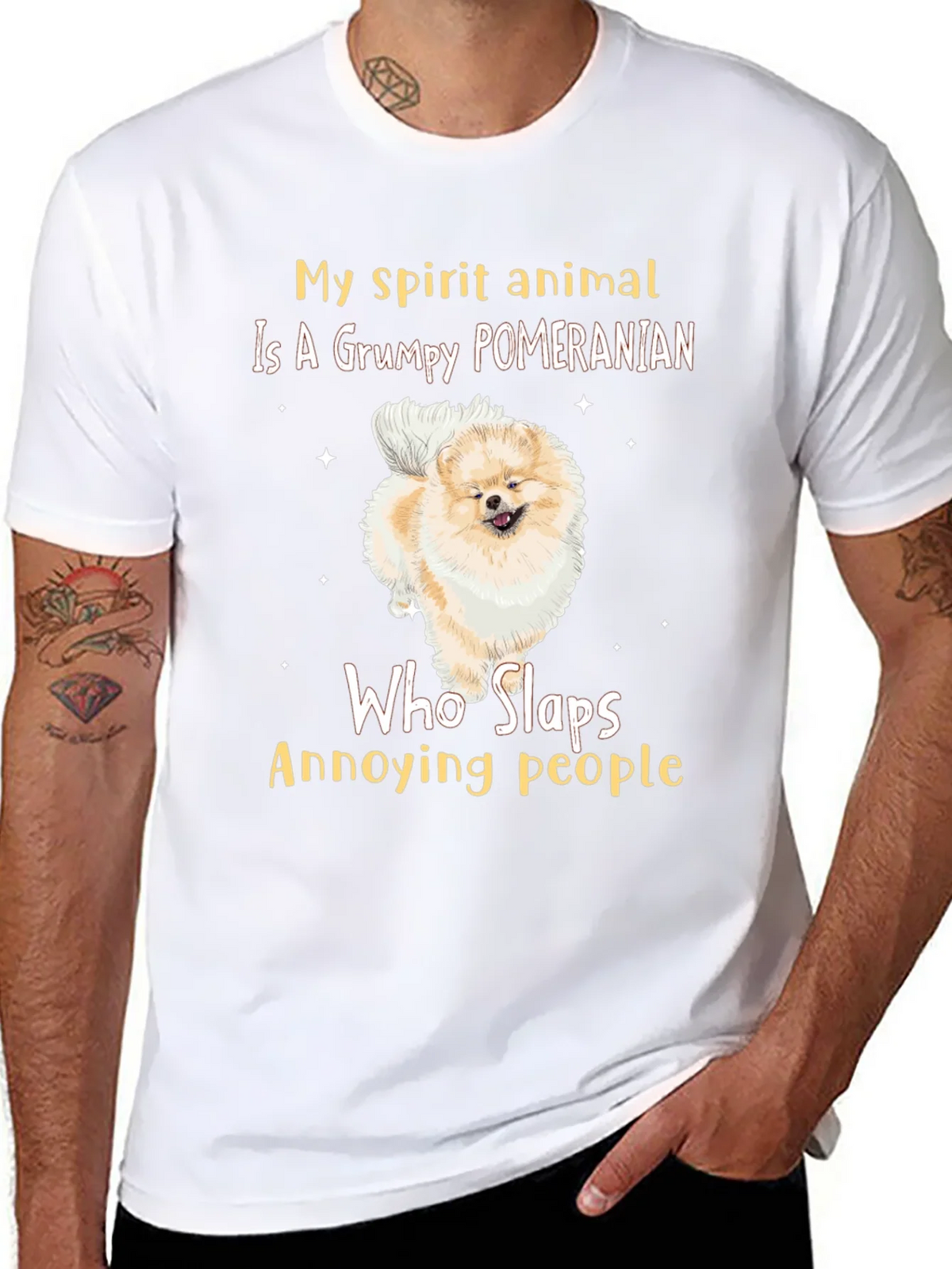Grumpy Pomeranian Slaps People T-Shirt product image 7