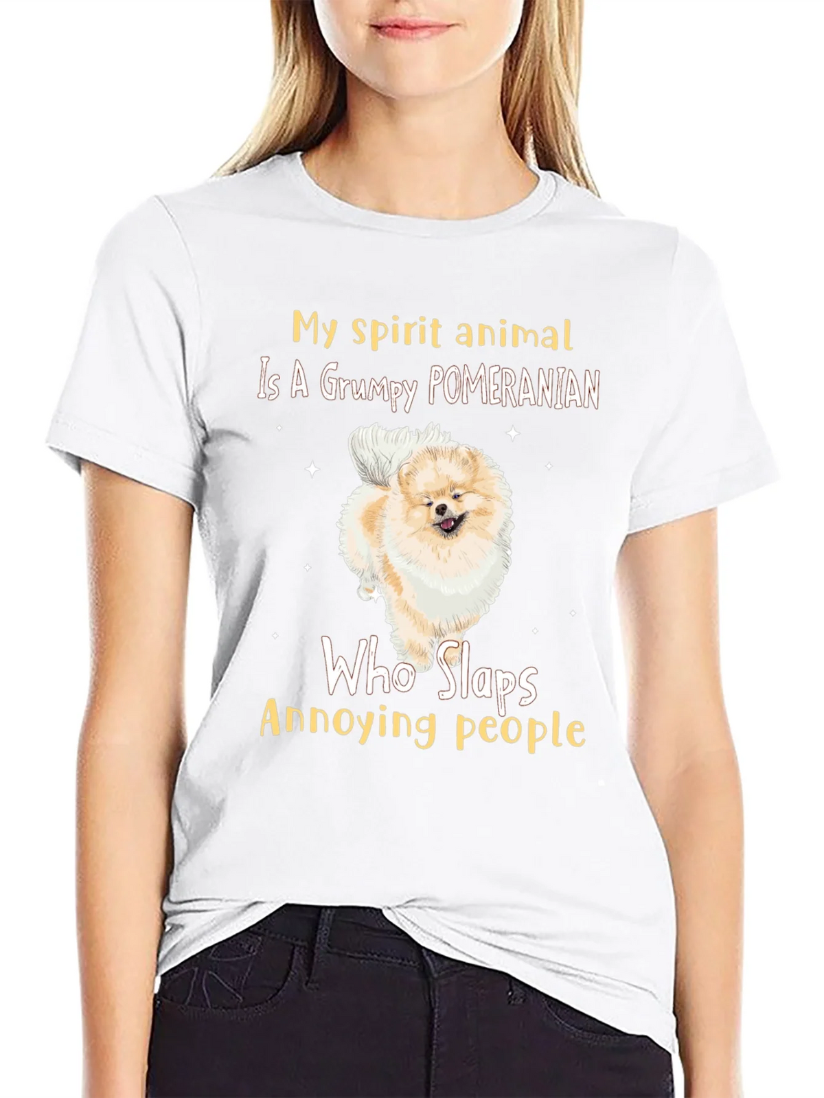 Grumpy Pomeranian Slaps People T-Shirt product image 8