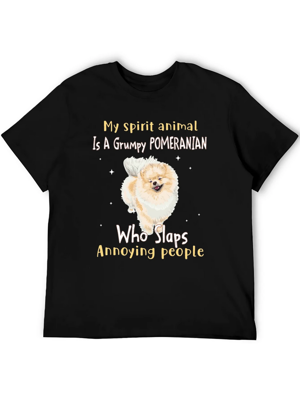 Grumpy Pomeranian Slaps People T-Shirt product image 5