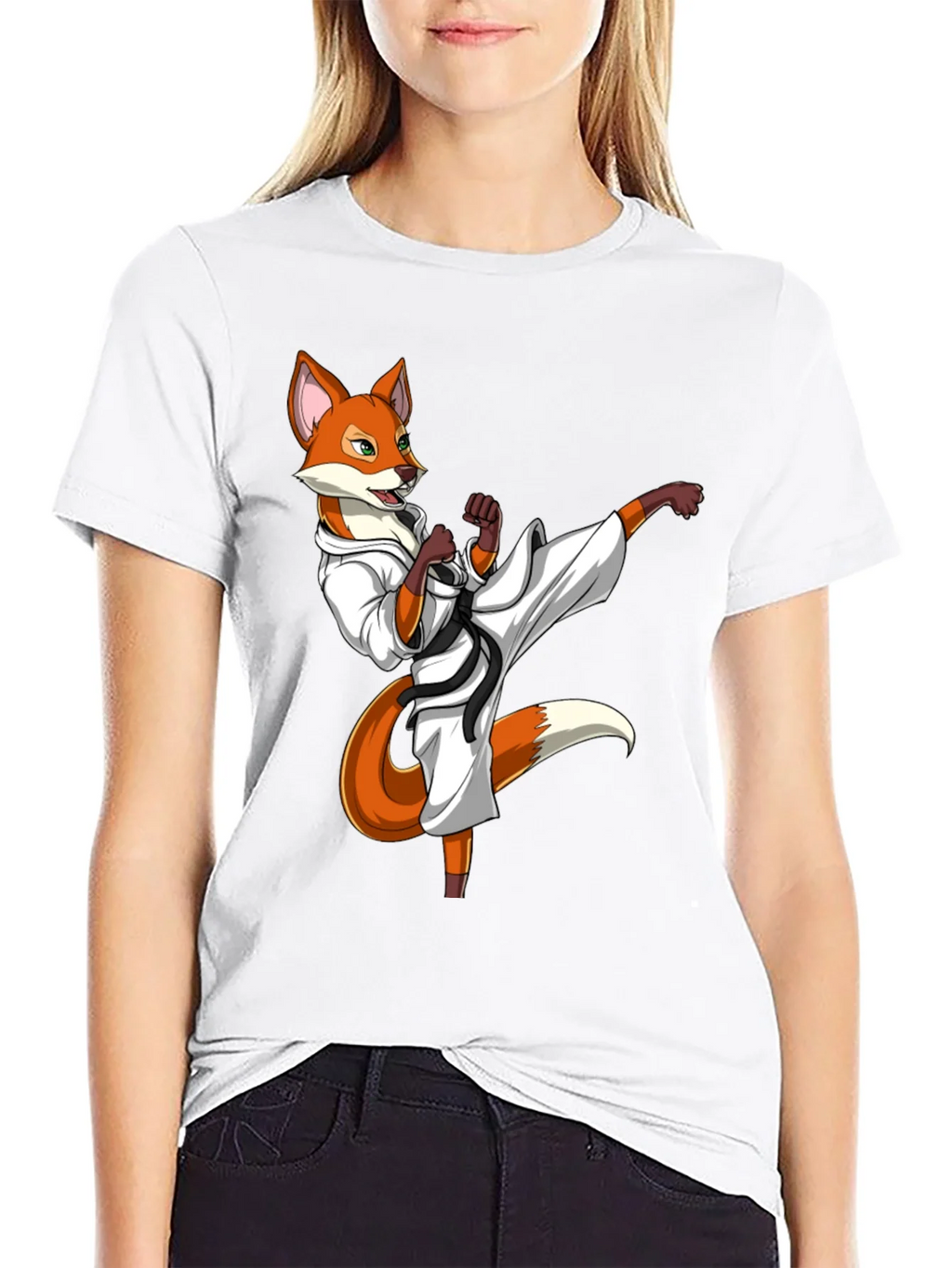 Martial Arts Fox Graphic T-Shirt product image 6