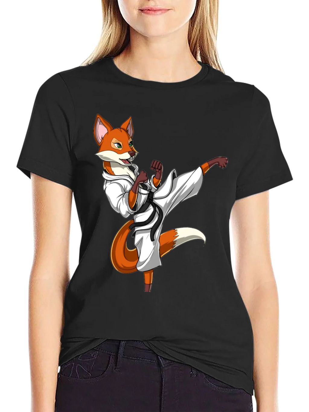 Martial Arts Fox Graphic T-Shirt product image 2
