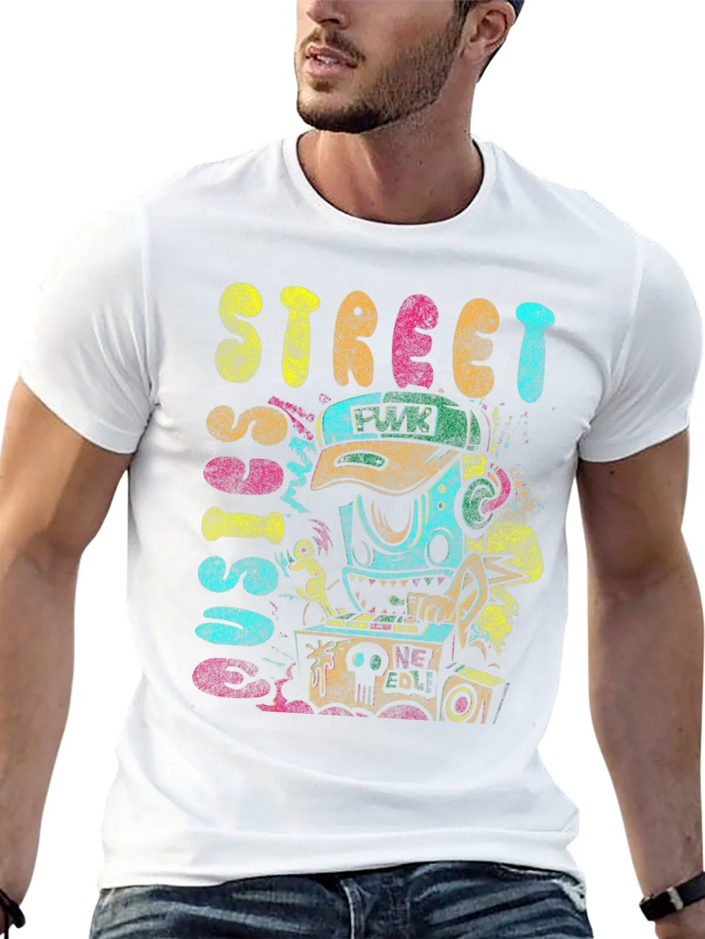 Street Sounds Graphic Tee - Black Cotton T-Shirt product image 11