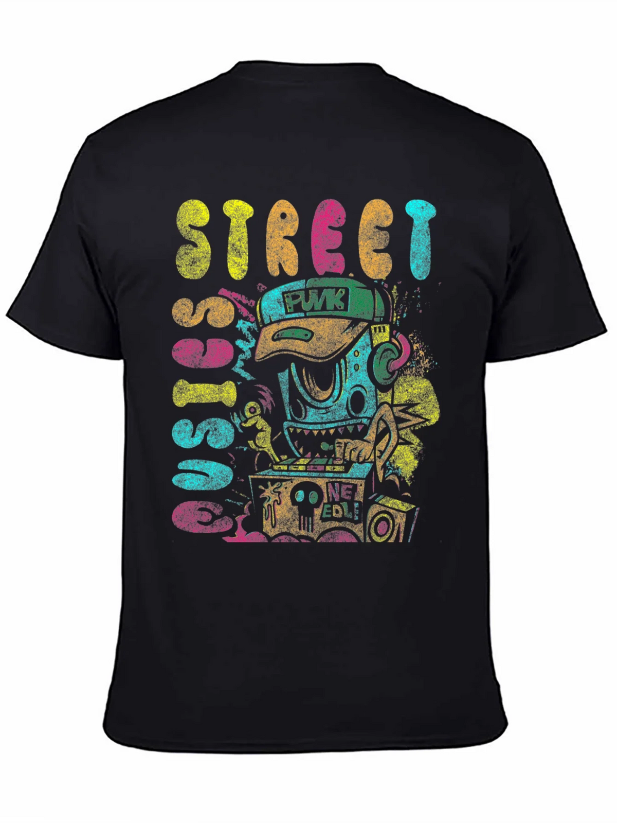 Street Sounds Graphic Tee - Black Cotton T-Shirt product image 4
