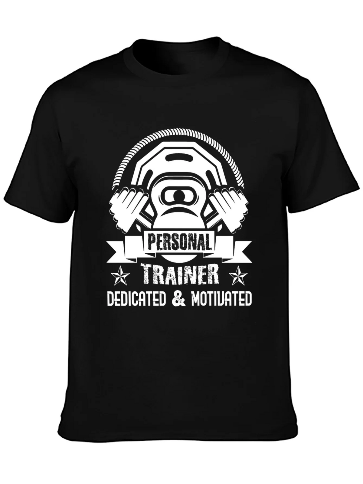 Personal Trainer Black T-Shirt - Dedicated & Motivated product image 3