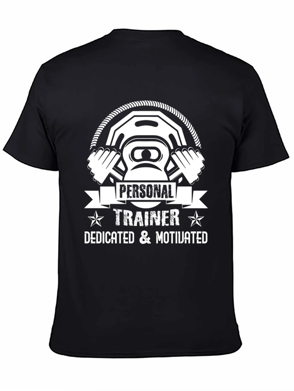 Personal Trainer Black T-Shirt - Dedicated & Motivated product image 4