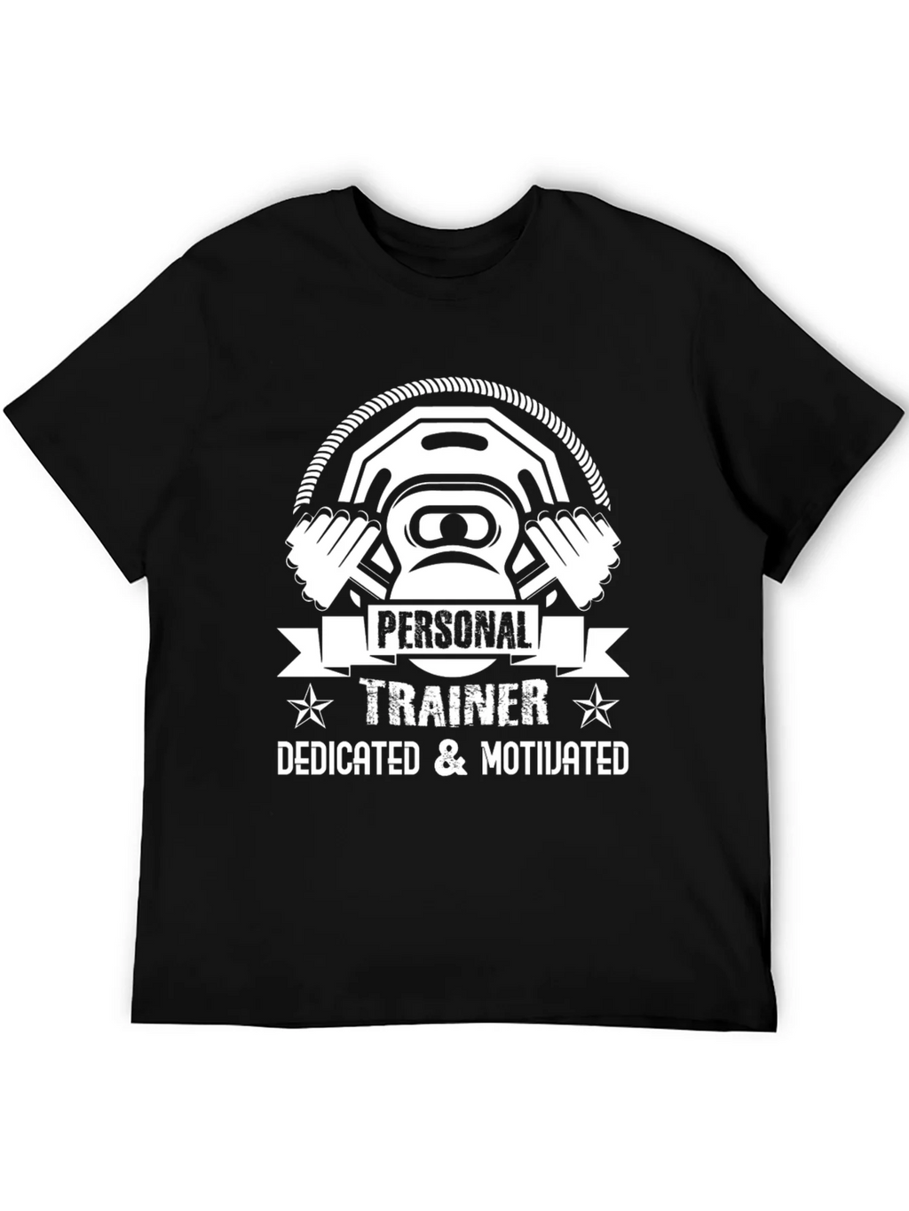 Personal Trainer Black T-Shirt - Dedicated & Motivated product image 5
