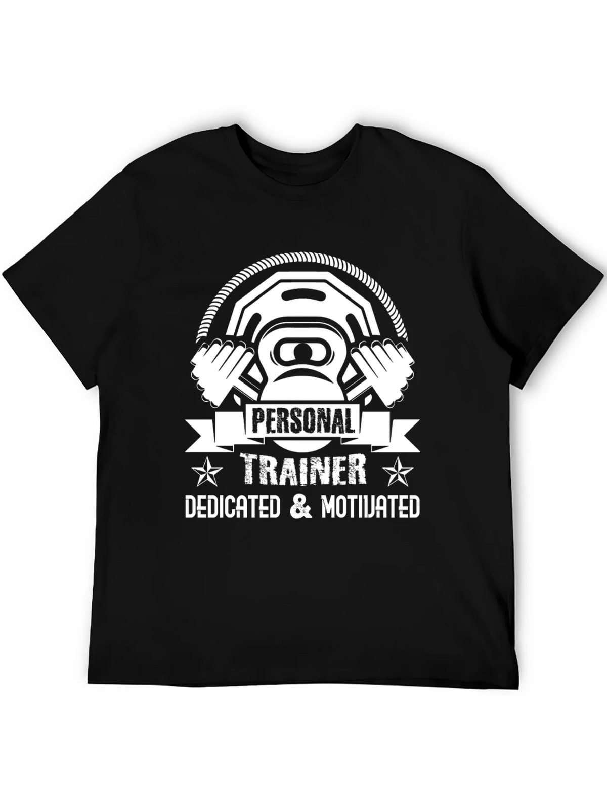 Personal Trainer Black T-Shirt - Dedicated & Motivated product image 5