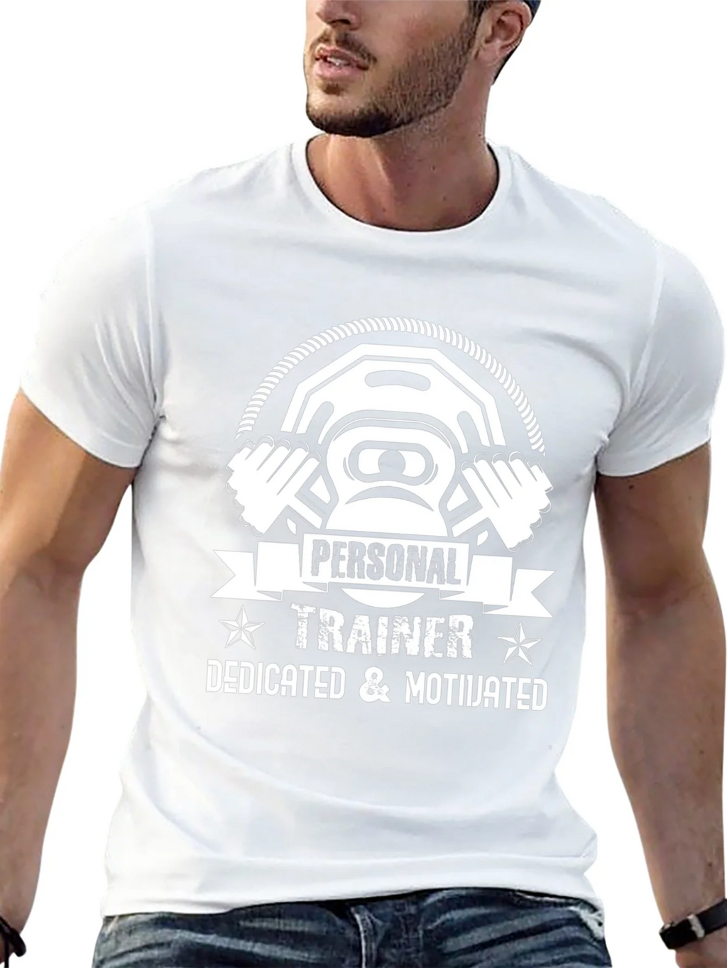 Personal Trainer Black T-Shirt - Dedicated & Motivated product image 12