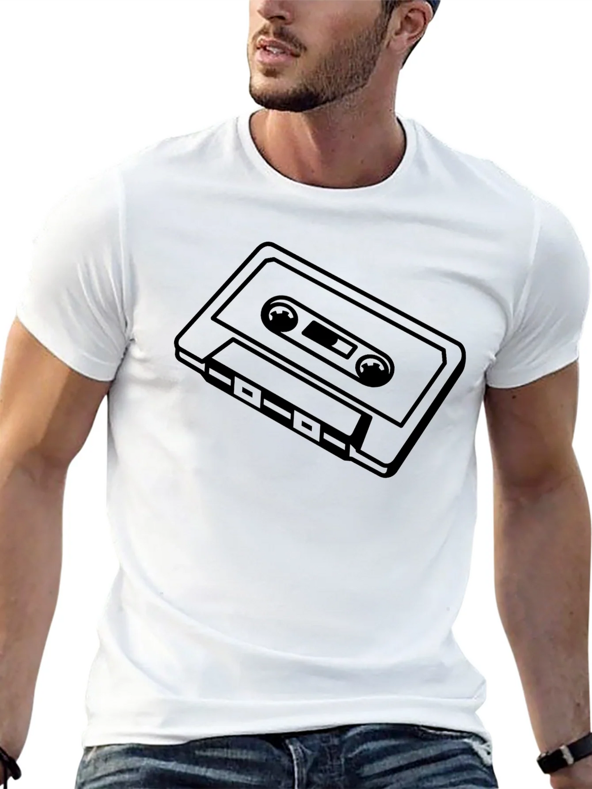 Retro Cassette Tape Graphic Tee - Black product image 11