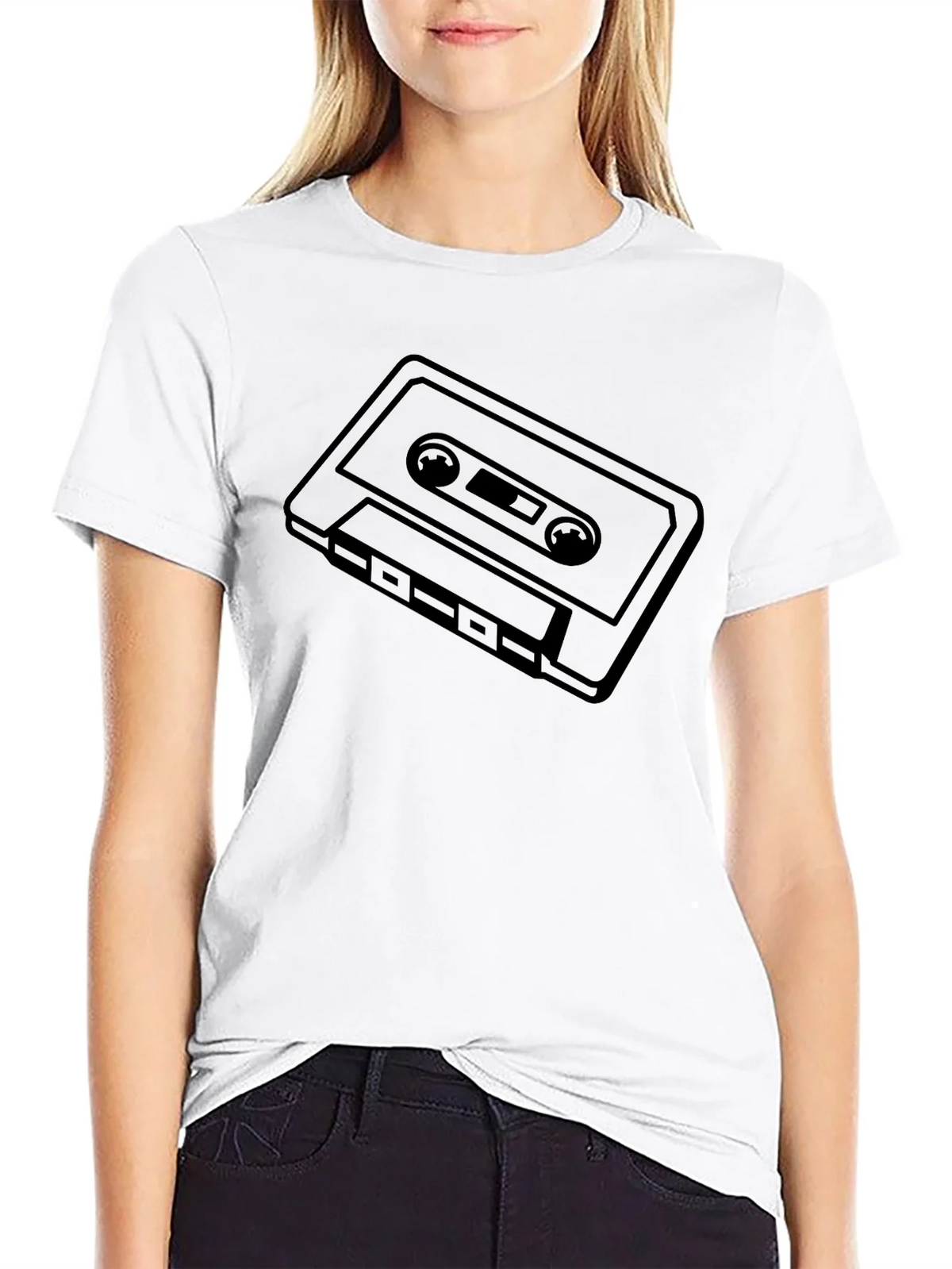 Retro Cassette Tape Graphic Tee - Black product image 7