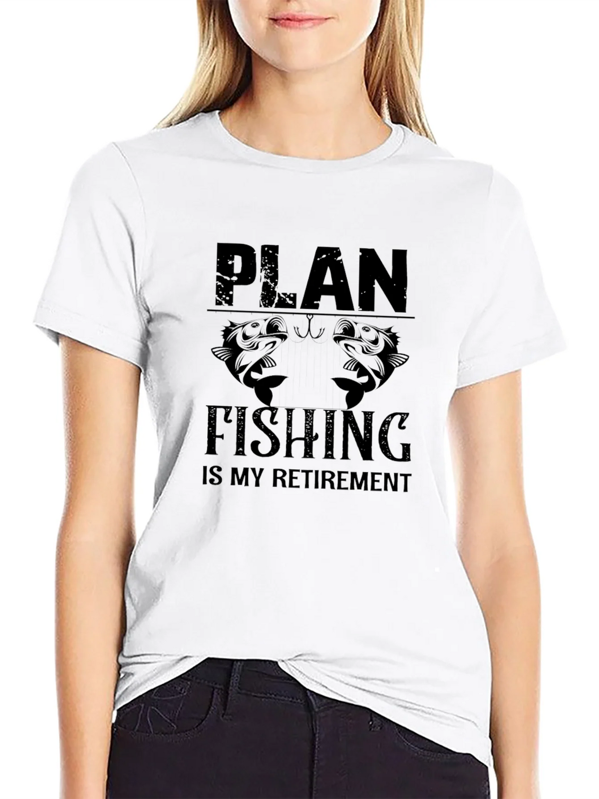 Plan Fishing Retirement T-Shirt - Black product image 7