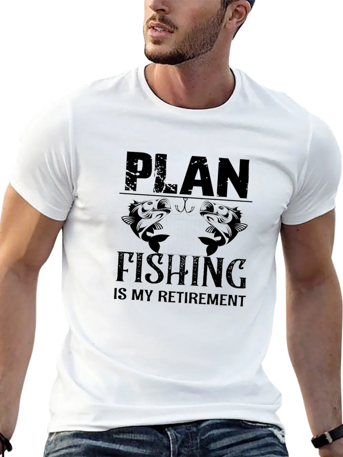 Plan Fishing Retirement T-Shirt - Black product image 11