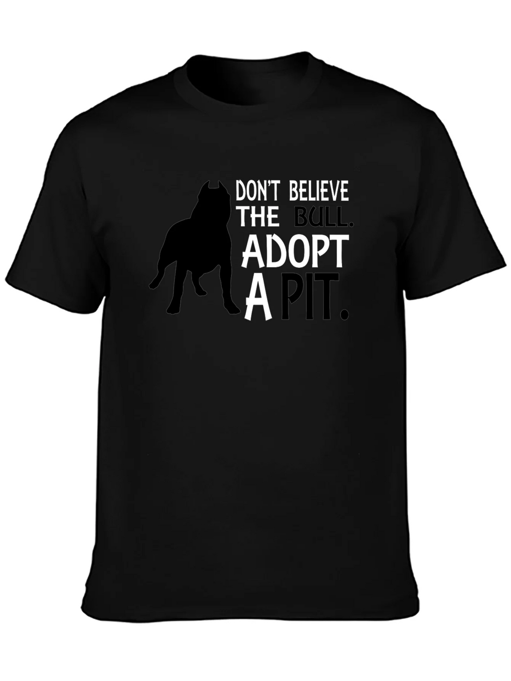 Adopt a Pit Bull T-Shirt - Black product image 3