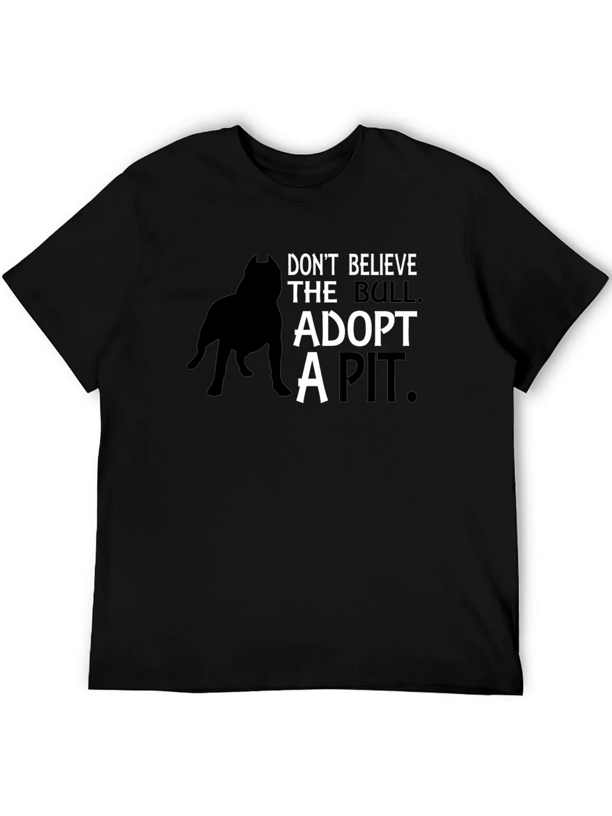 Adopt a Pit Bull T-Shirt - Black product image 5