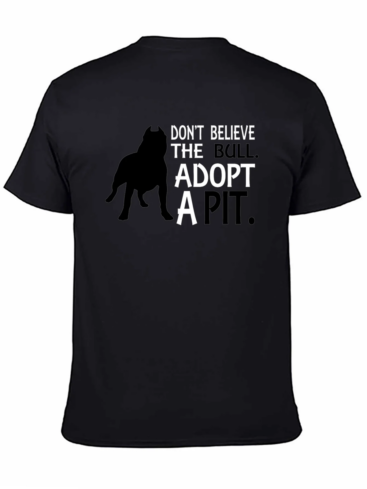 Adopt a Pit Bull T-Shirt - Black product image 4