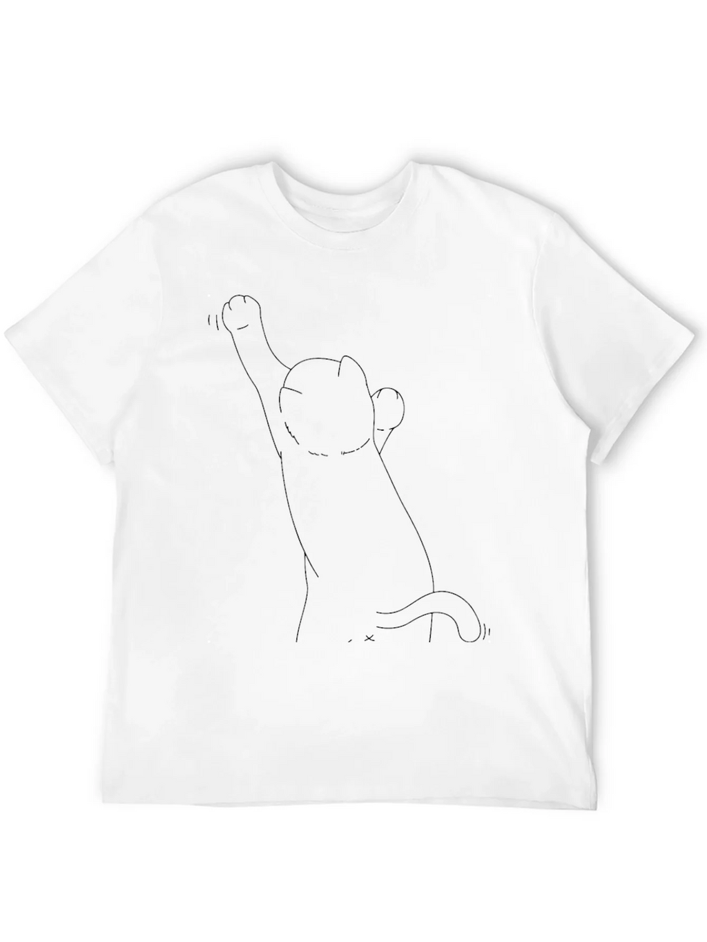 Mens Black T-Shirt with Cat Design product image 11