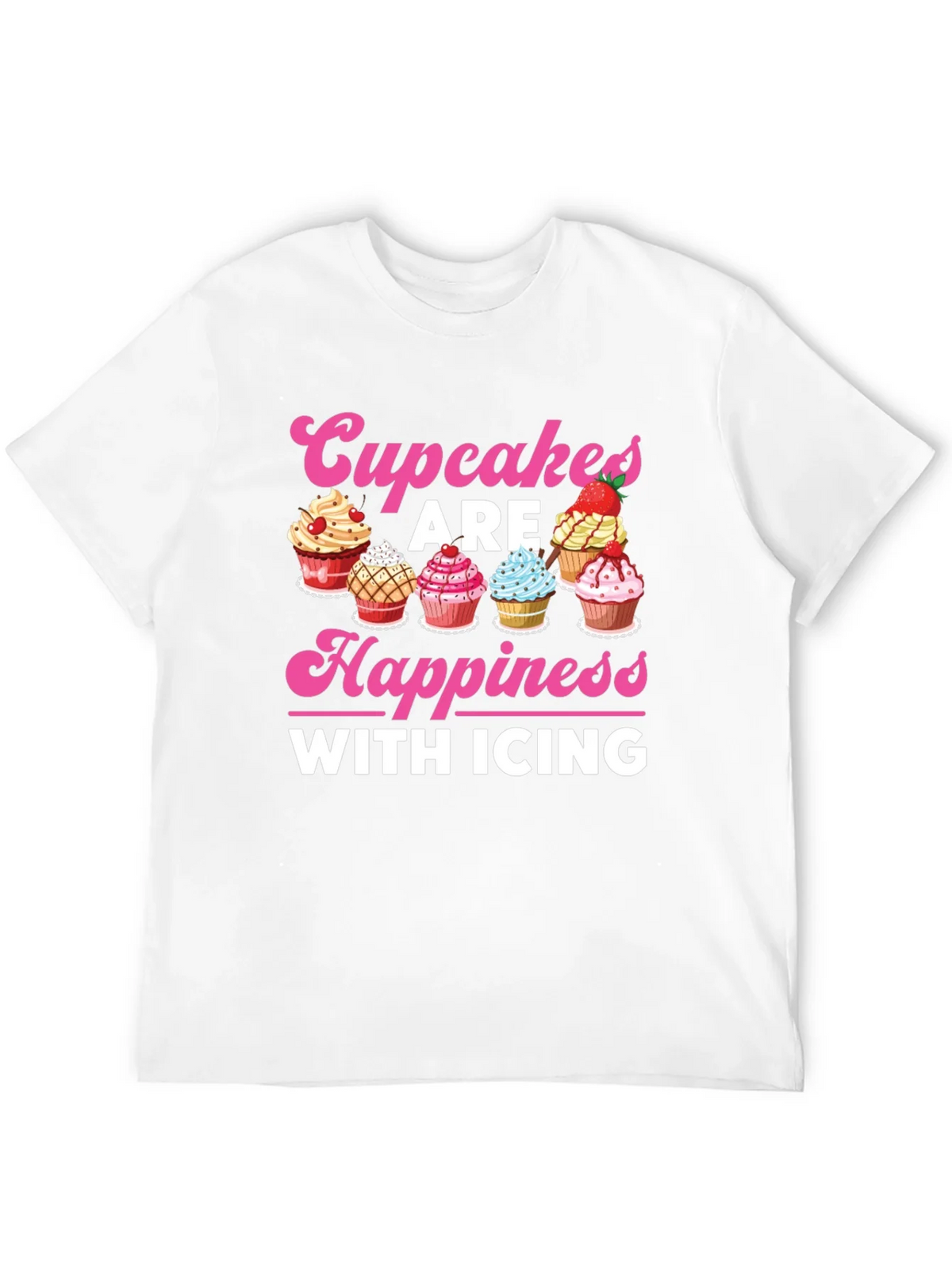 Cupcakes Are Happiness with Icing Graphic T-Shirt product image 9