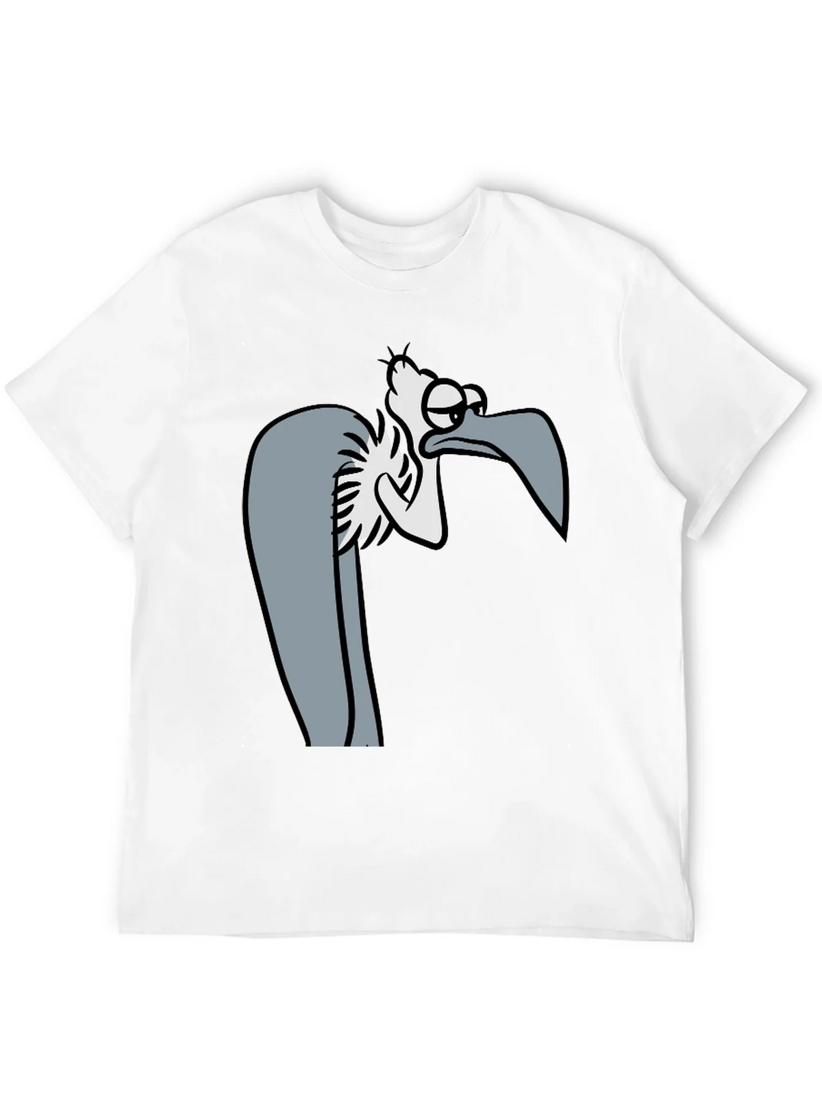 Funny Cartoon Vulture Graphic Black T-Shirt product image 11