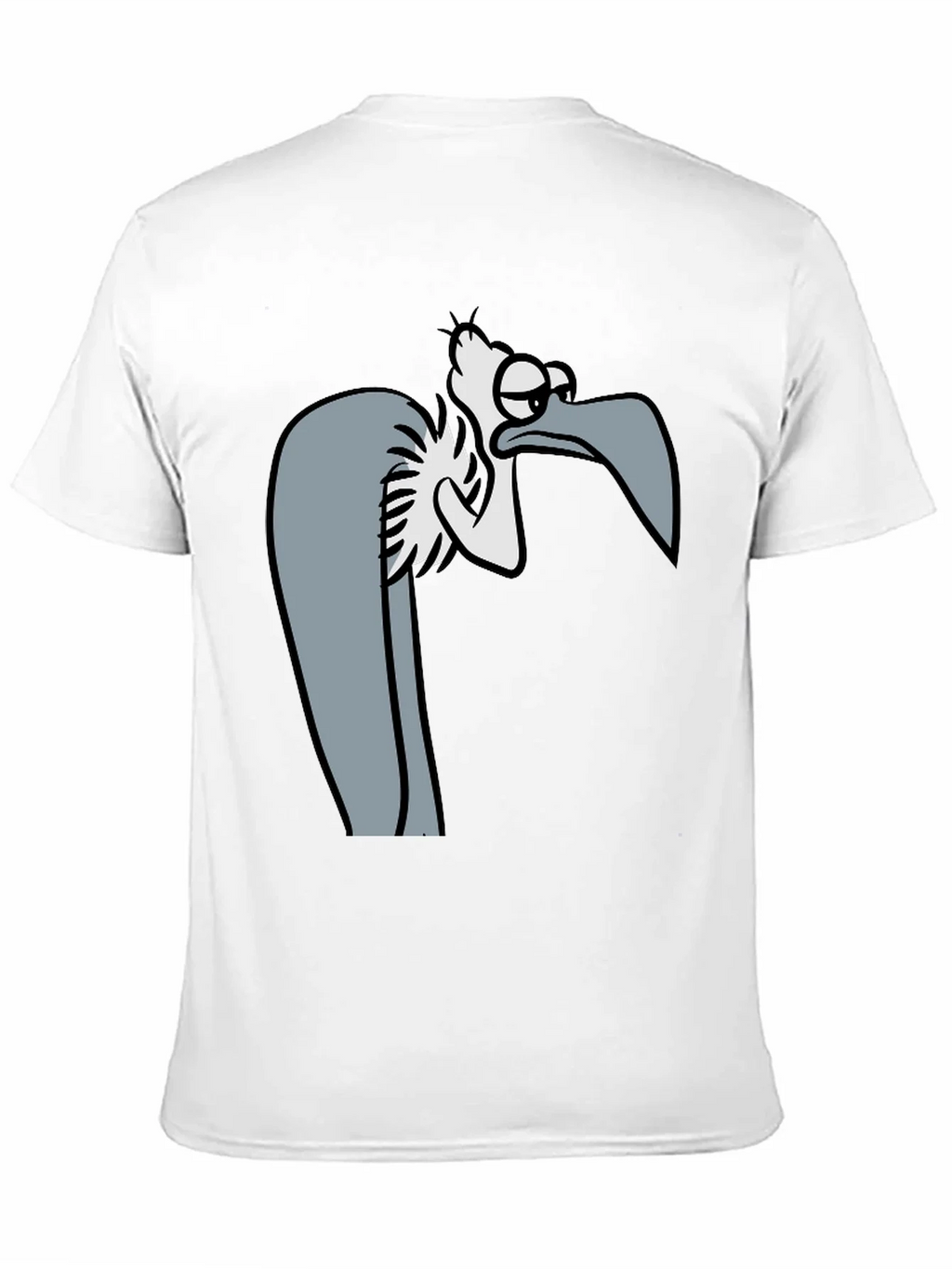 Funny Cartoon Vulture Graphic Black T-Shirt product image 10