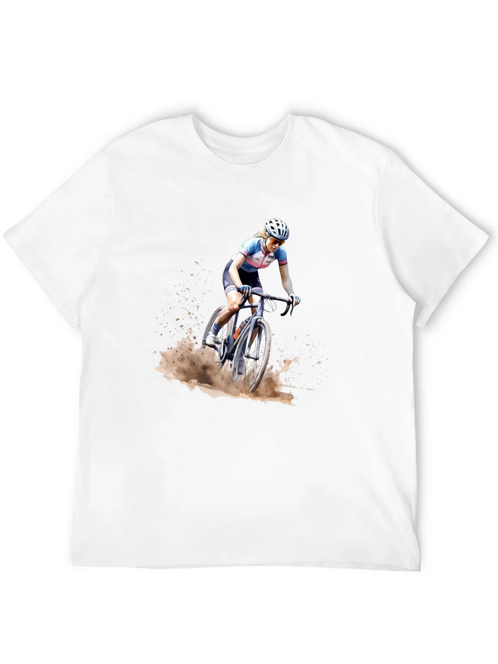 Cyclocross Rider Graphic Tee - Black Cotton Blend Shirt product image 11