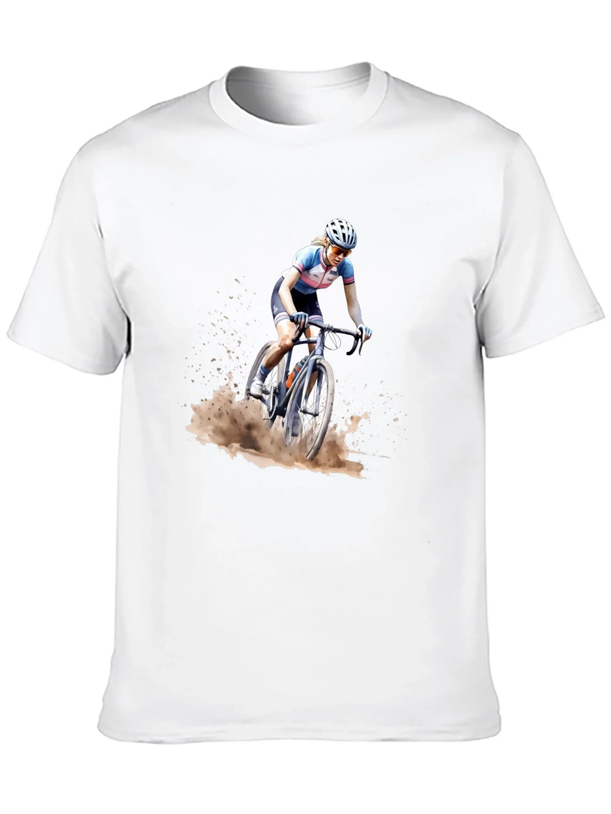 Cyclocross Rider Graphic Tee - Black Cotton Blend Shirt product image 9