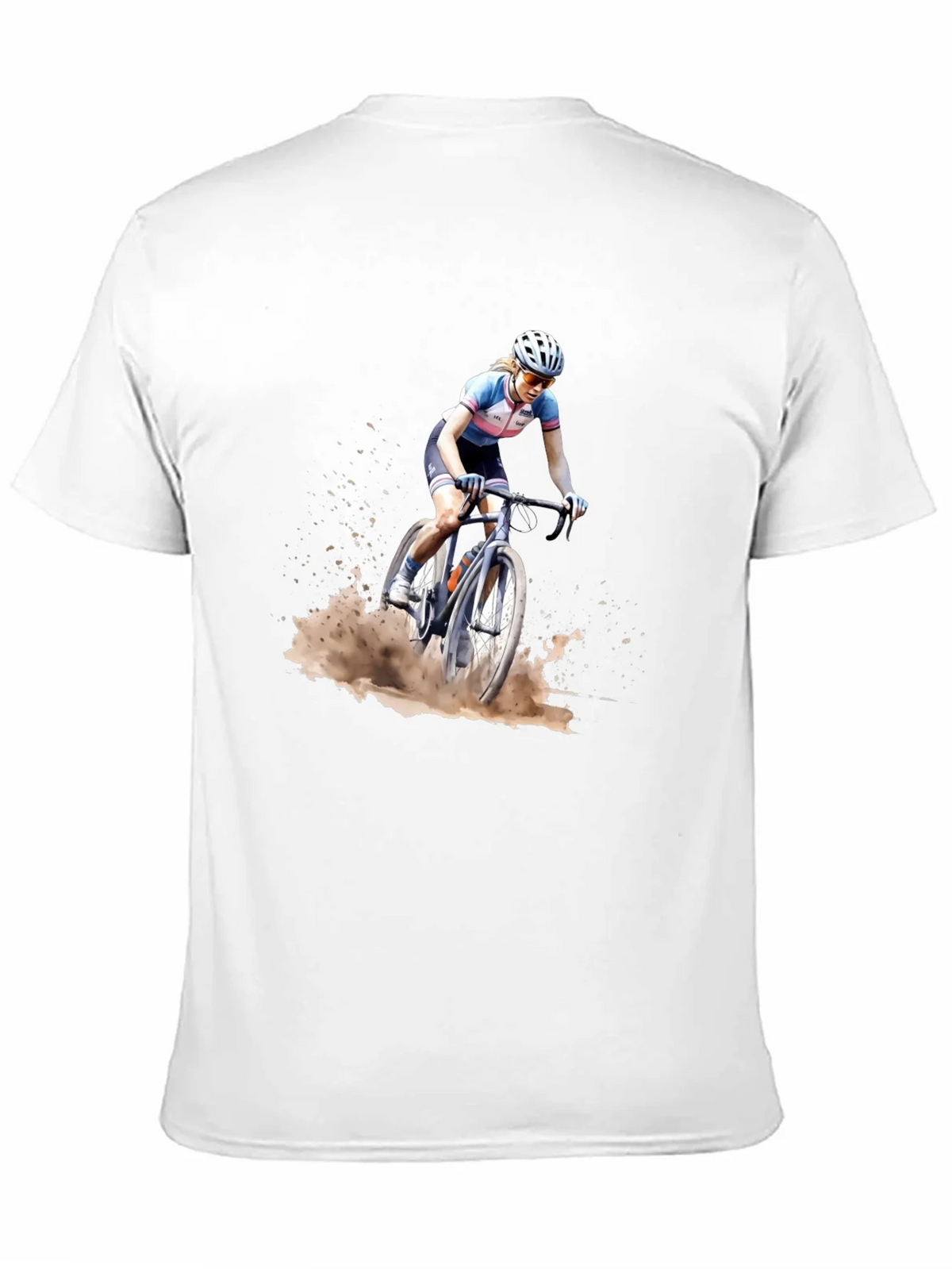 Cyclocross Rider Graphic Tee - Black Cotton Blend Shirt product image 10