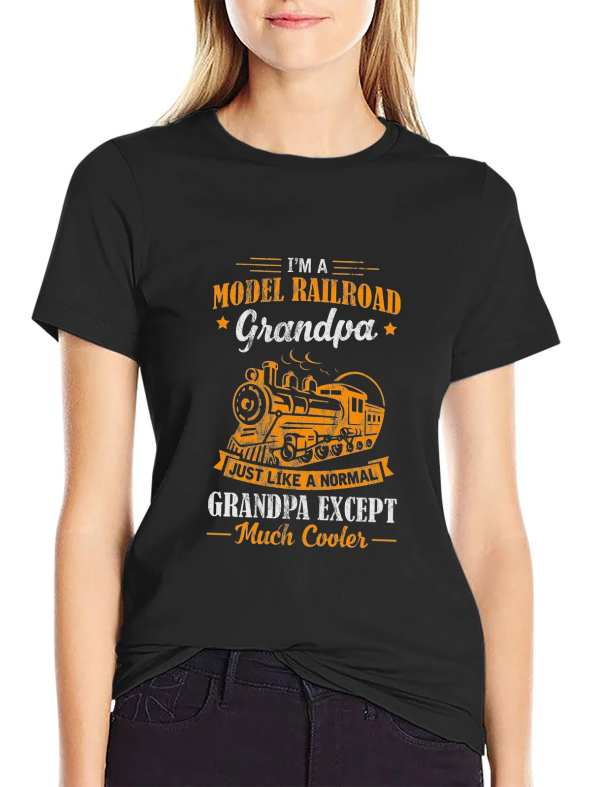 Model Railroad Grandpa T-Shirt - Cool Train Tee product image 2