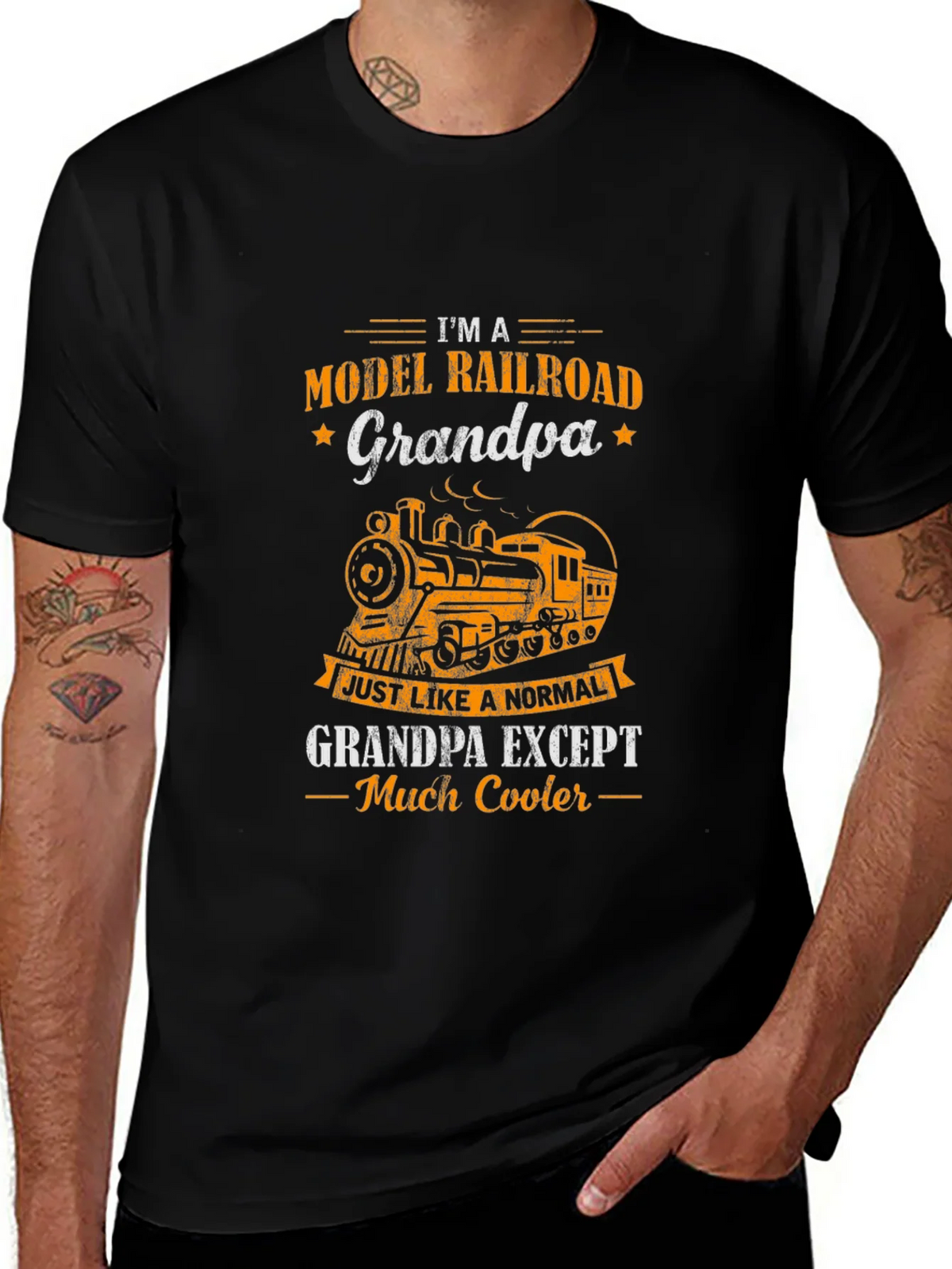Model Railroad Grandpa T-Shirt - Cool Train Tee product image 1