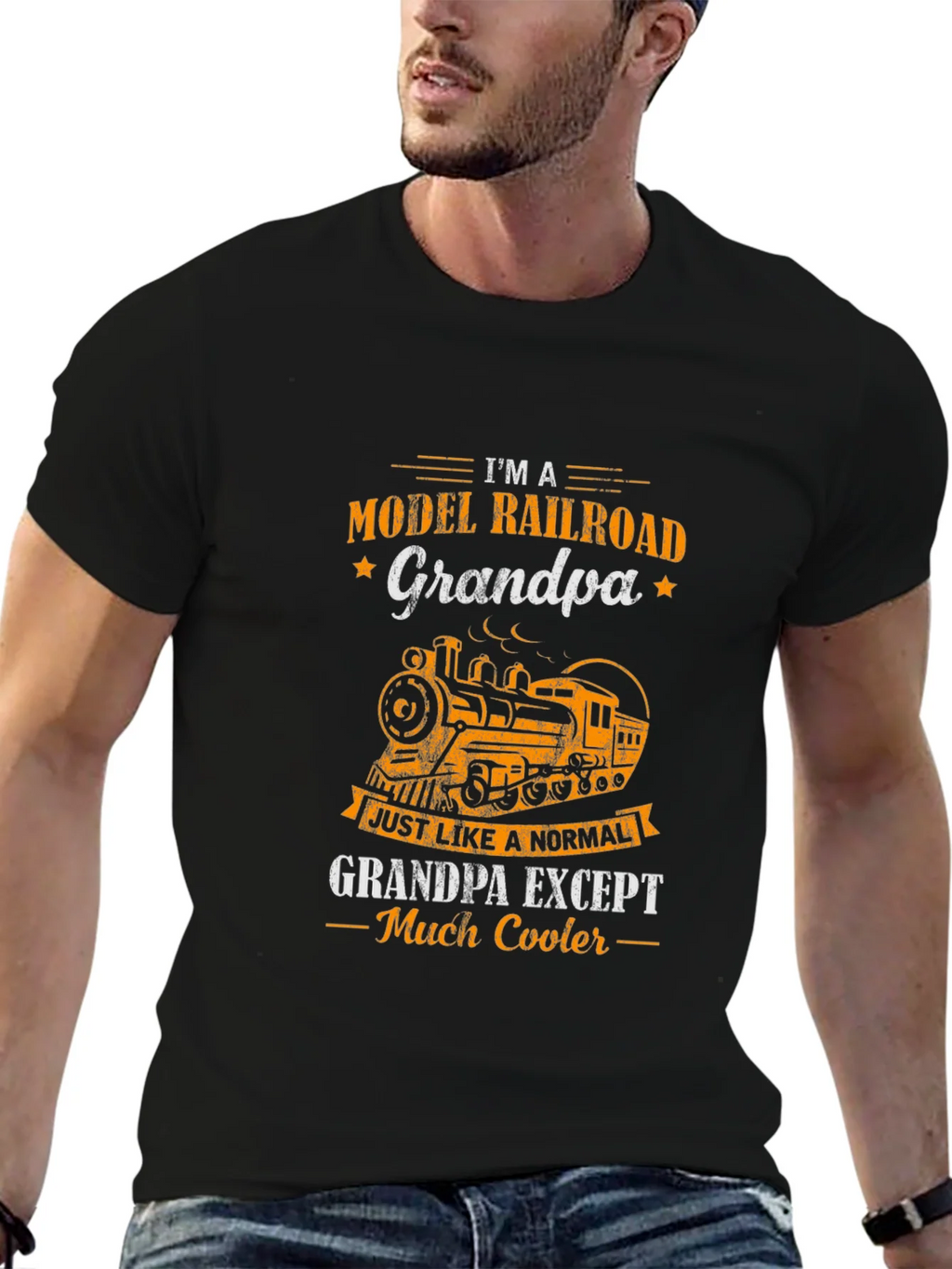 Model Railroad Grandpa T-Shirt - Cool Train Tee product image 6