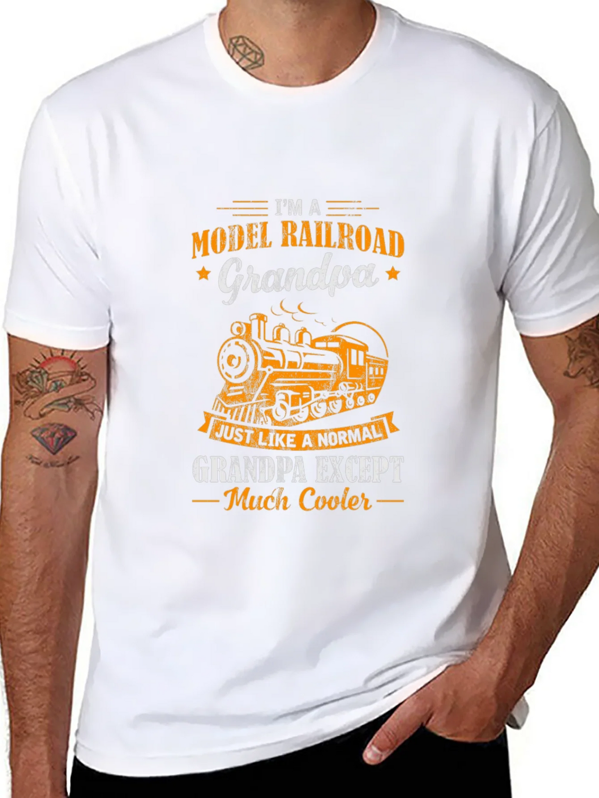 Model Railroad Grandpa T-Shirt - Cool Train Tee product image 7