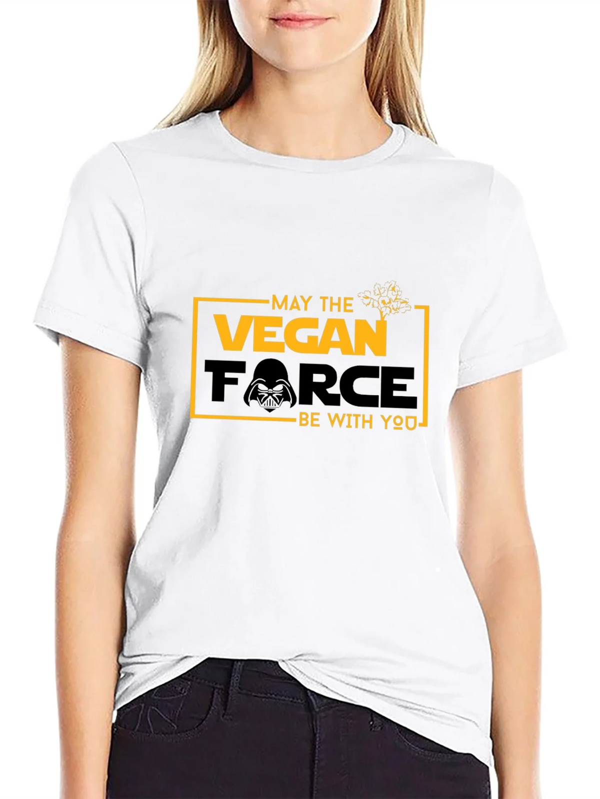 Vegan Force Graphic T-Shirt - May the Be With You product image 8