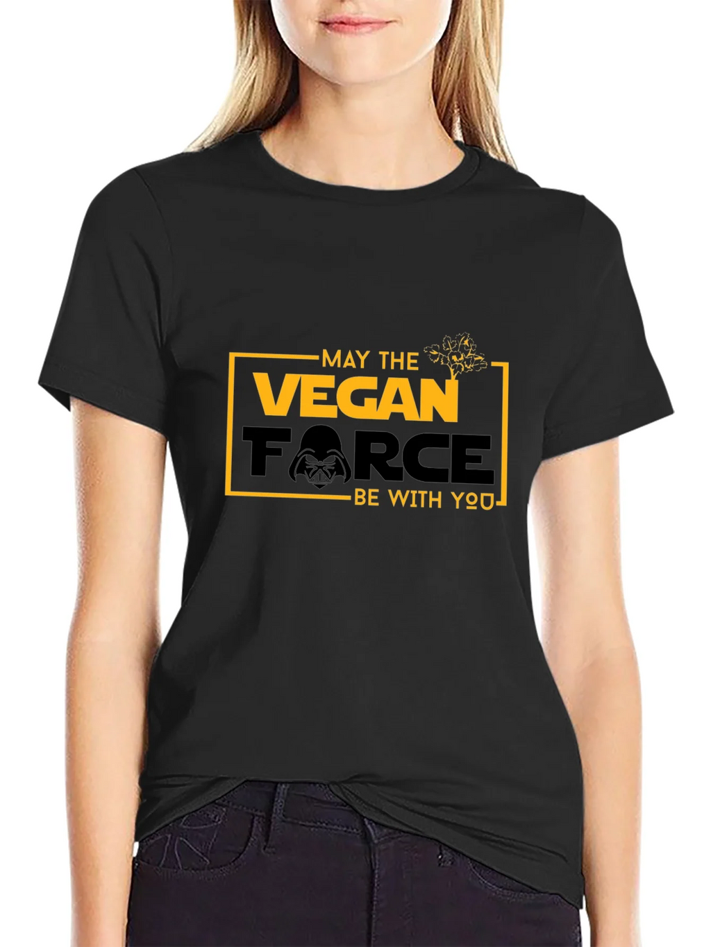 Vegan Force Graphic T-Shirt - May the Be With You product image 2