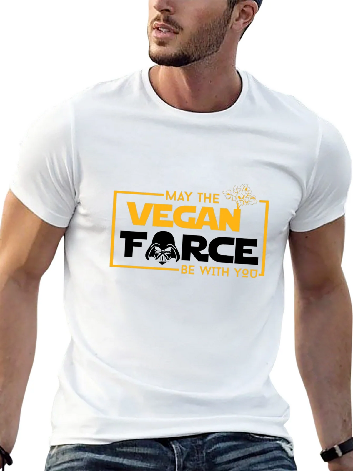 Vegan Force Graphic T-Shirt - May the Be With You product image 12