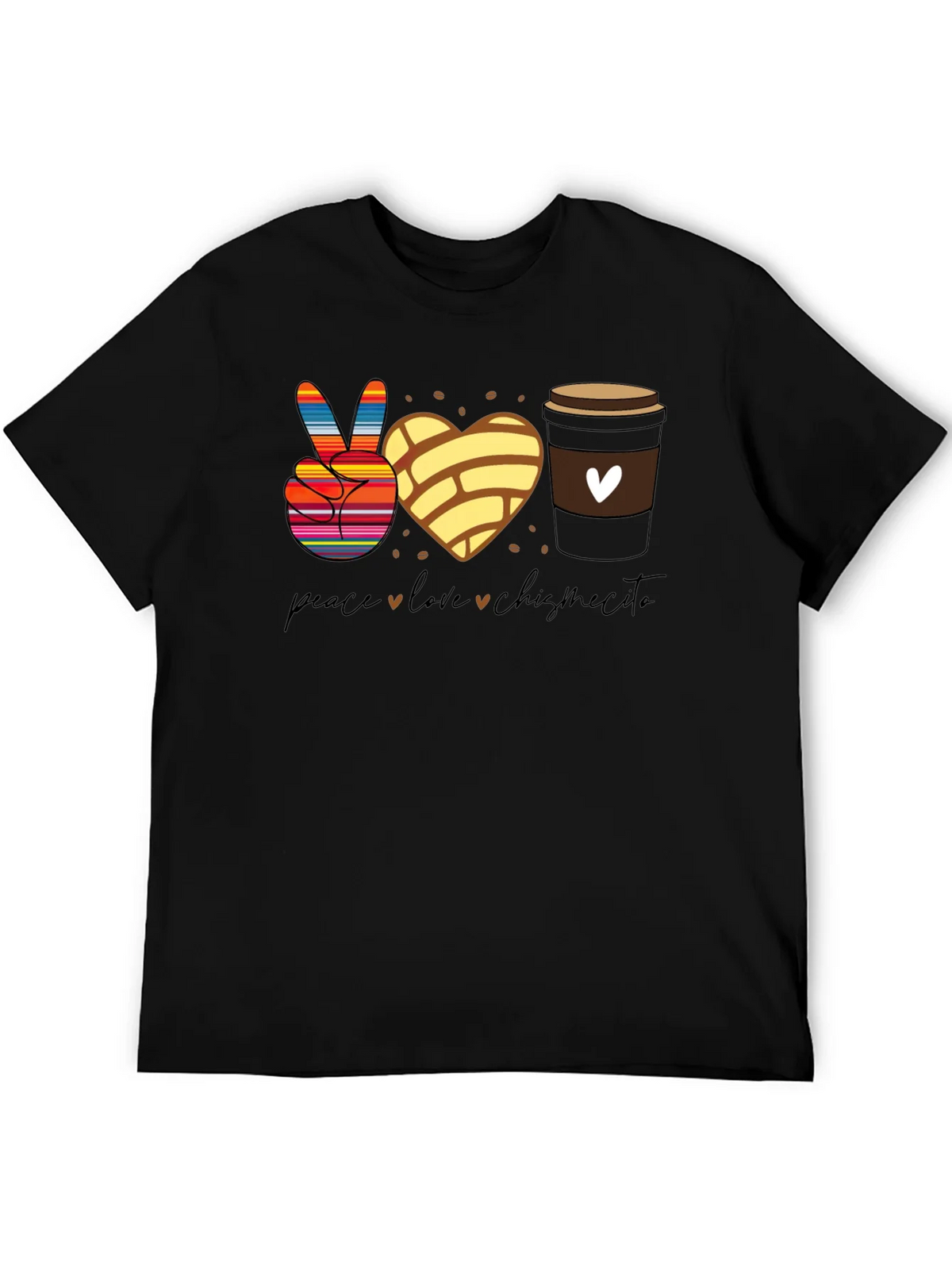 Peace Love Chismecito Shirt - Concha & Coffee product image 5