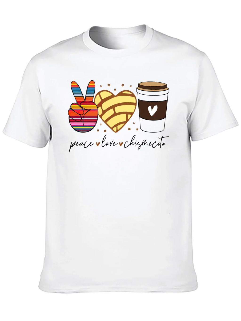 Peace Love Chismecito Shirt - Concha & Coffee product image 9