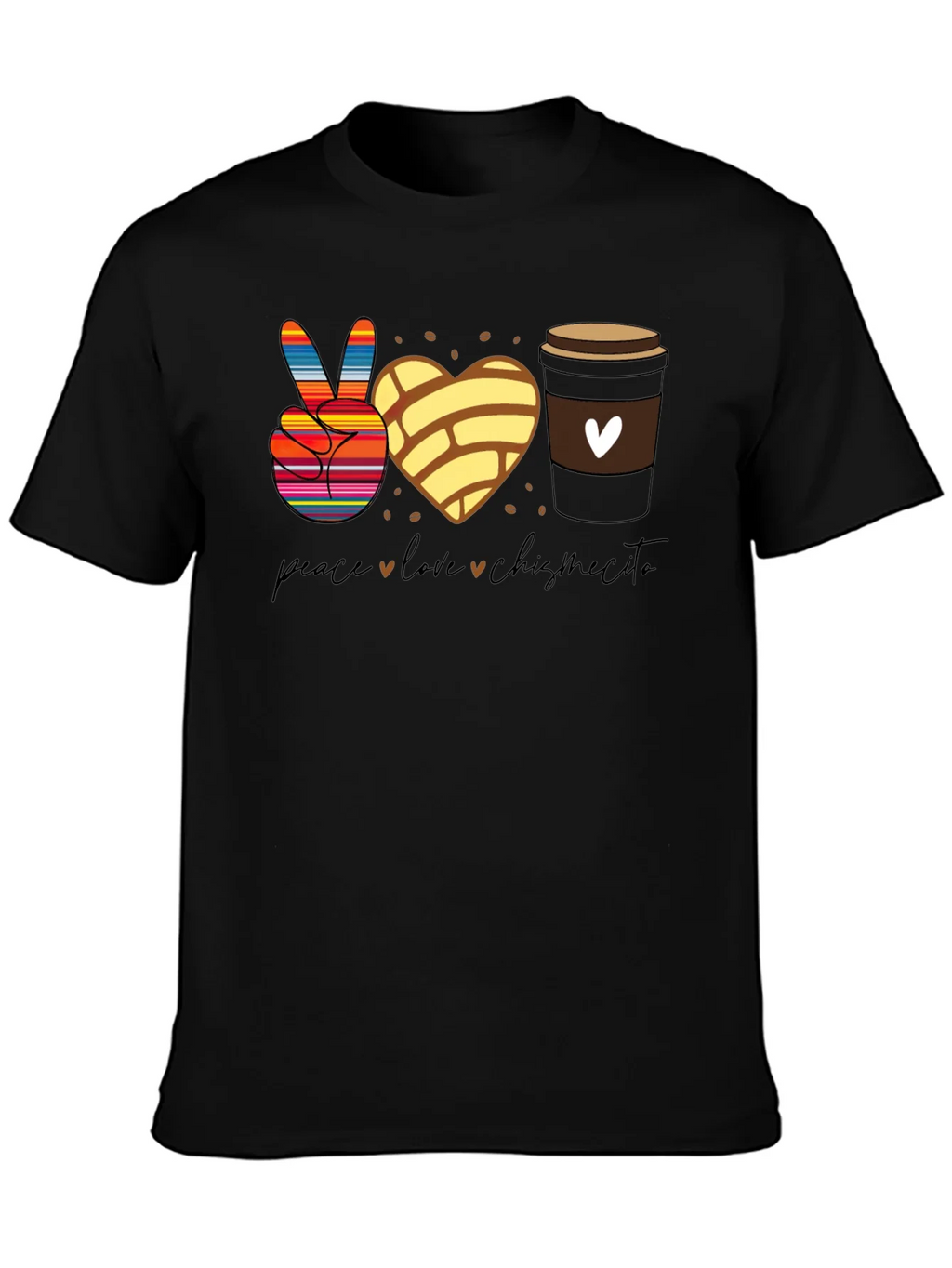 Peace Love Chismecito Shirt - Concha & Coffee product image 3