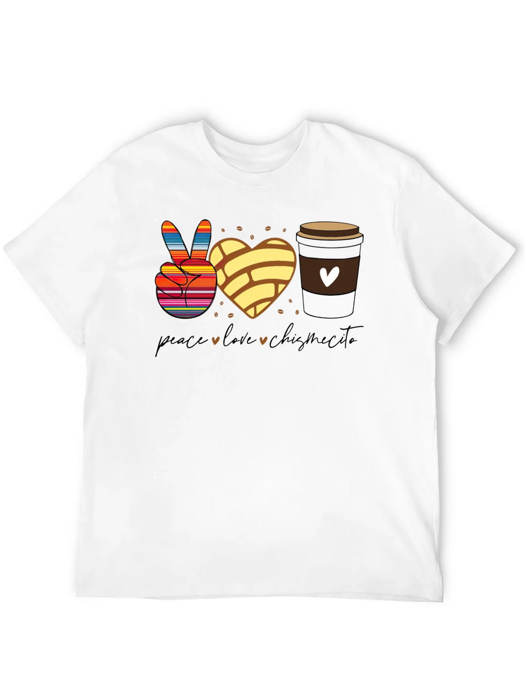 Peace Love Chismecito Shirt - Concha & Coffee product image 11